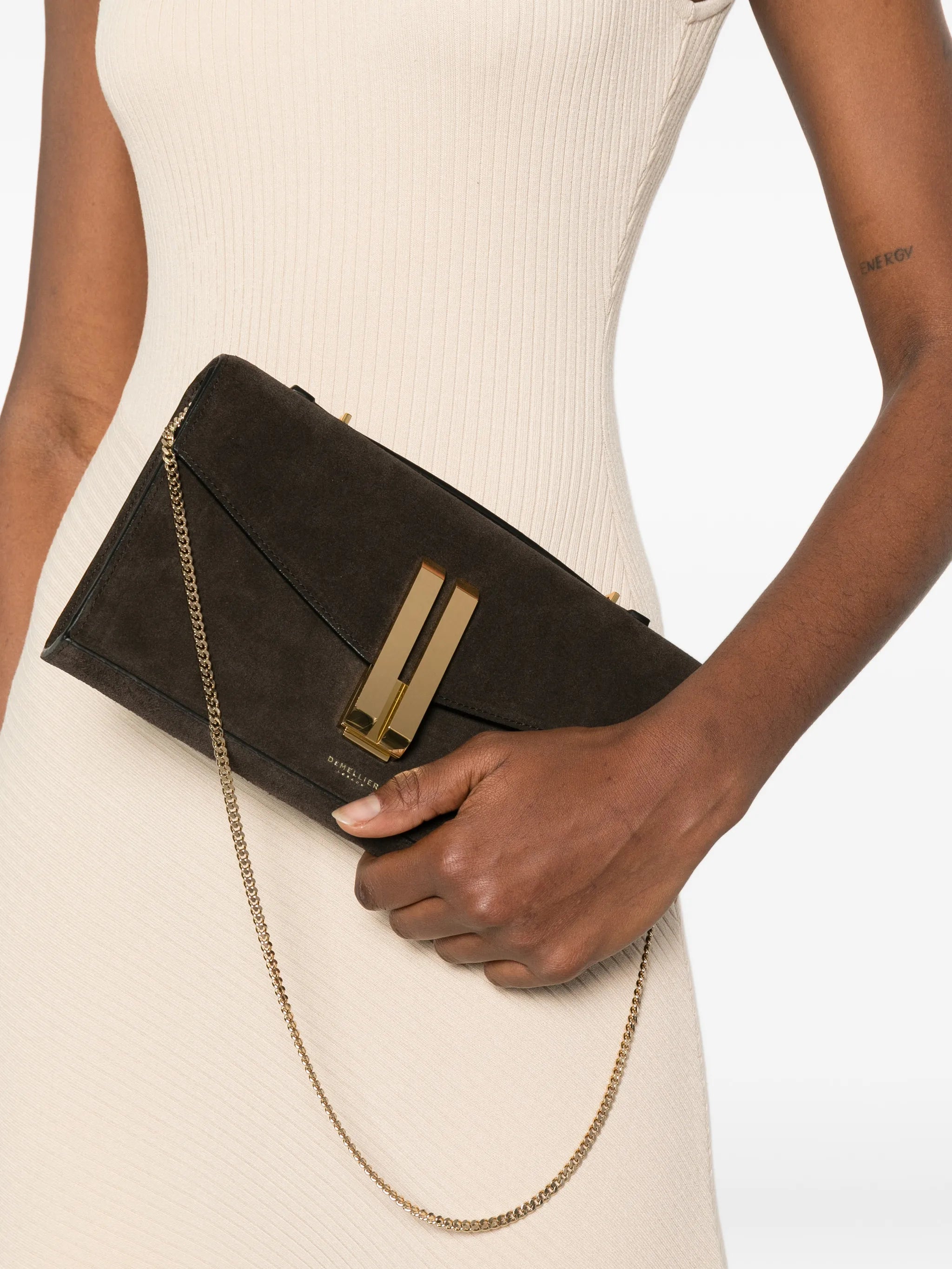 Vancouver suede clutch bag
