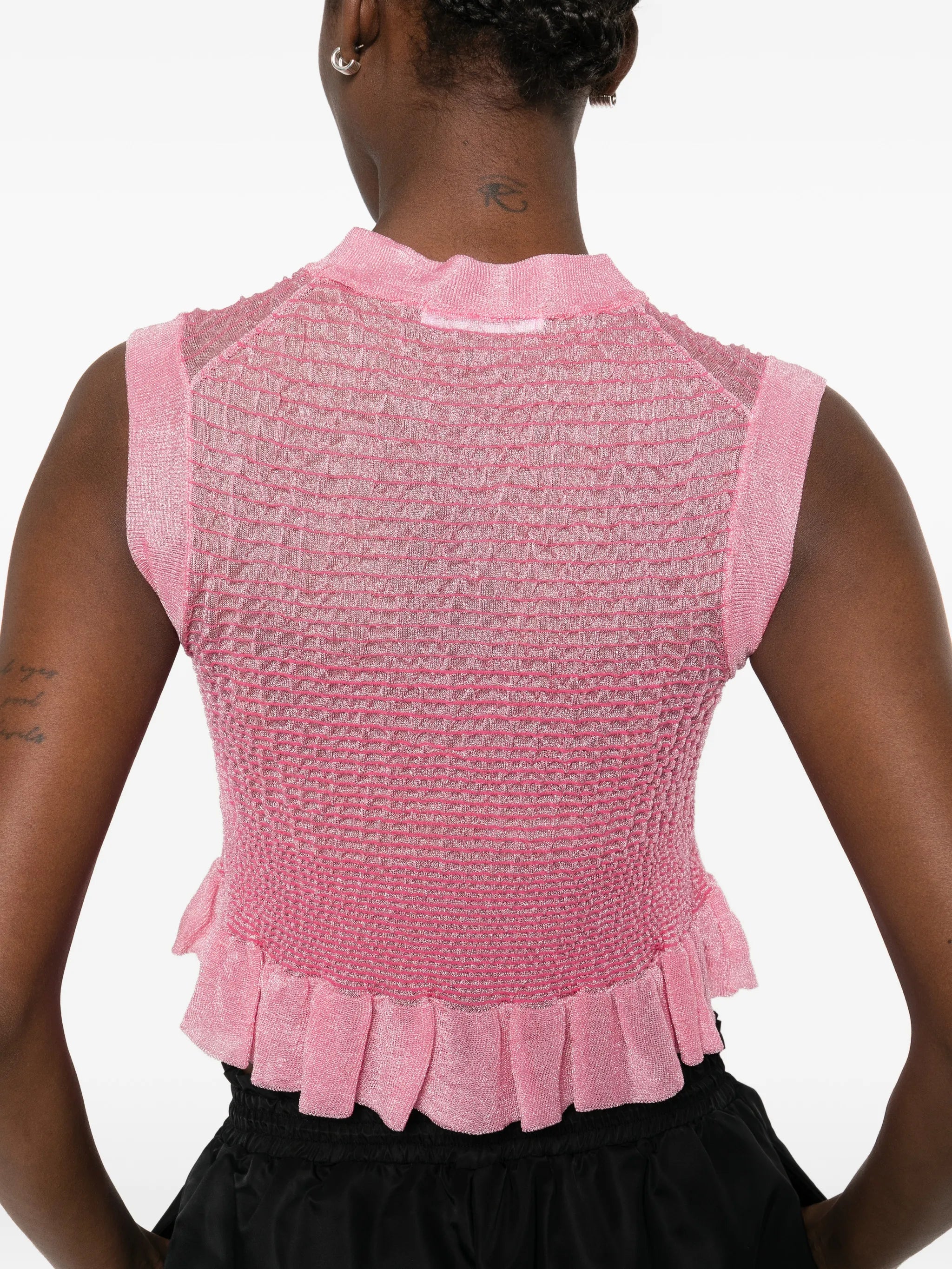 ruffles sleeveless tank top