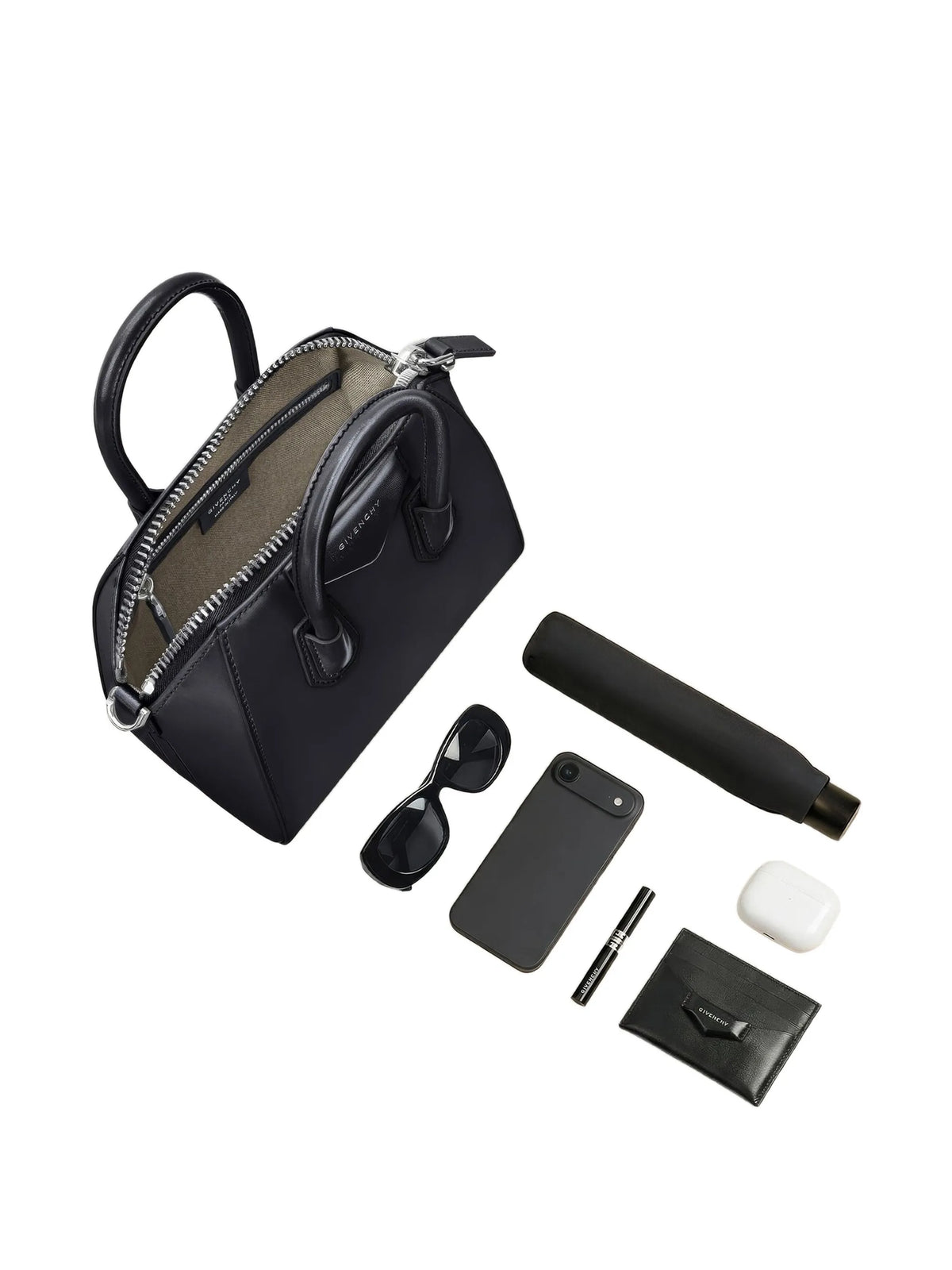 mini Antigona bag in Box leather