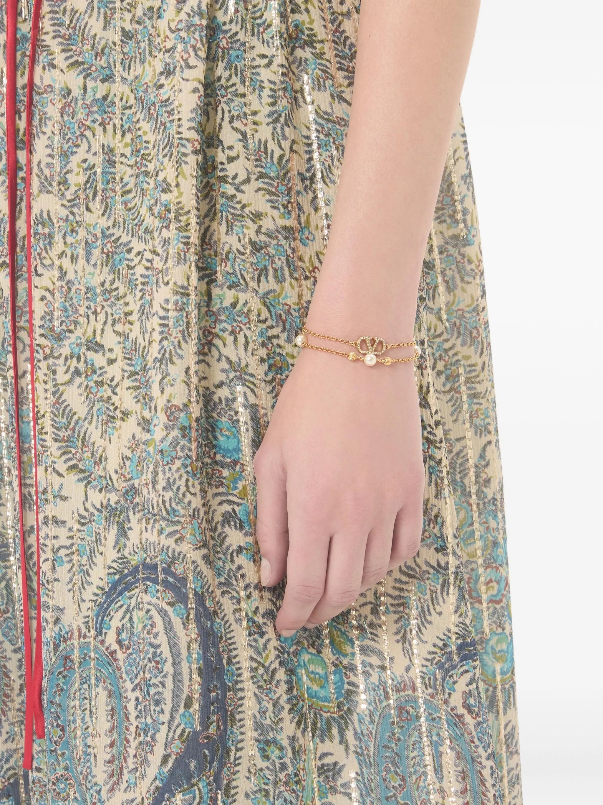VLogo Signature crystal-embellished bracelets