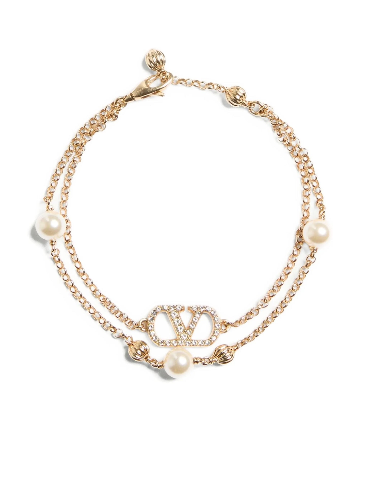 VLogo Signature crystal-embellished bracelets