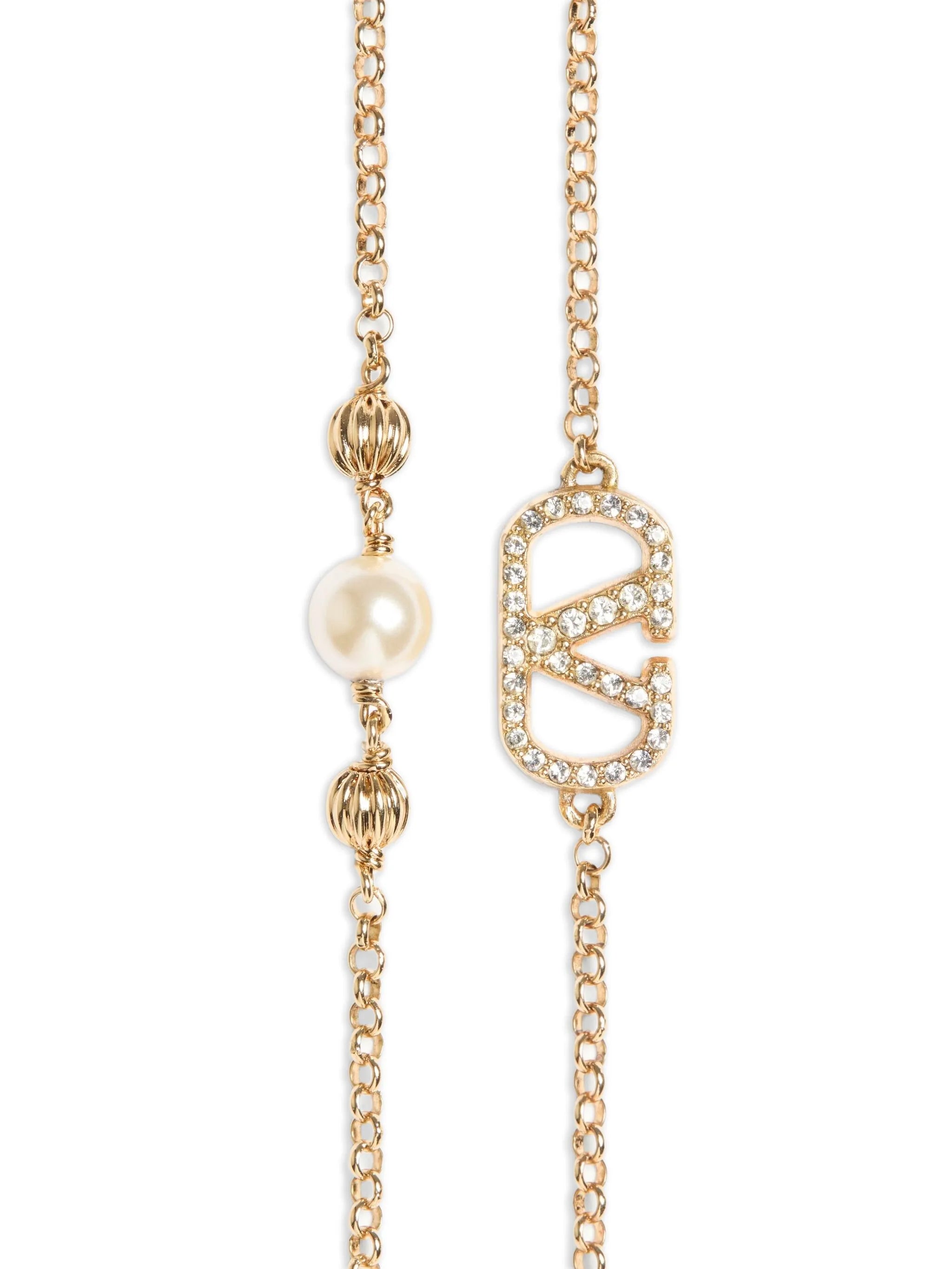 v-logo pearl bracelet
