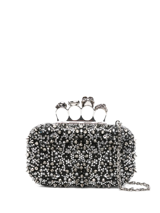 skull stud clutch bag