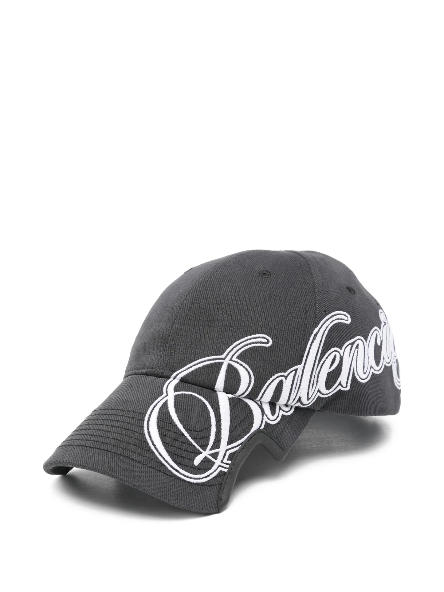 Cursive script logo drill cotton cap