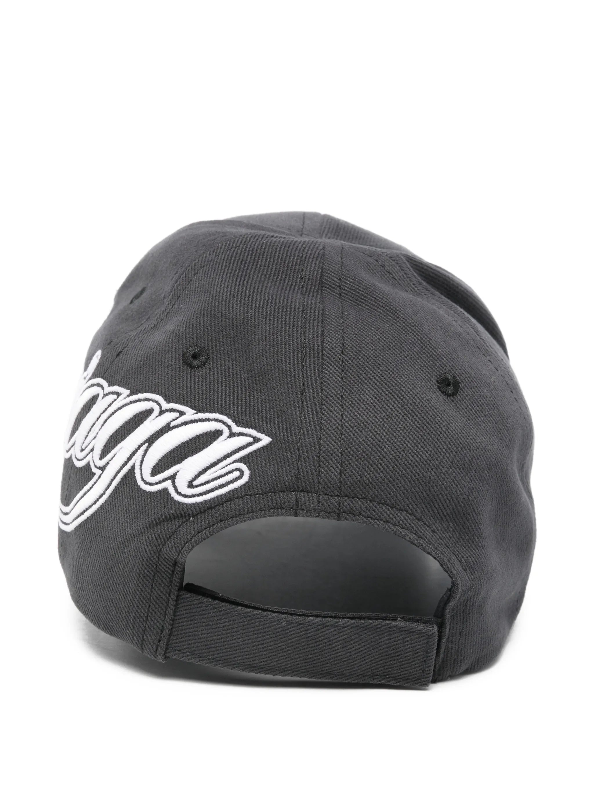 Cursive script logo drill cotton cap