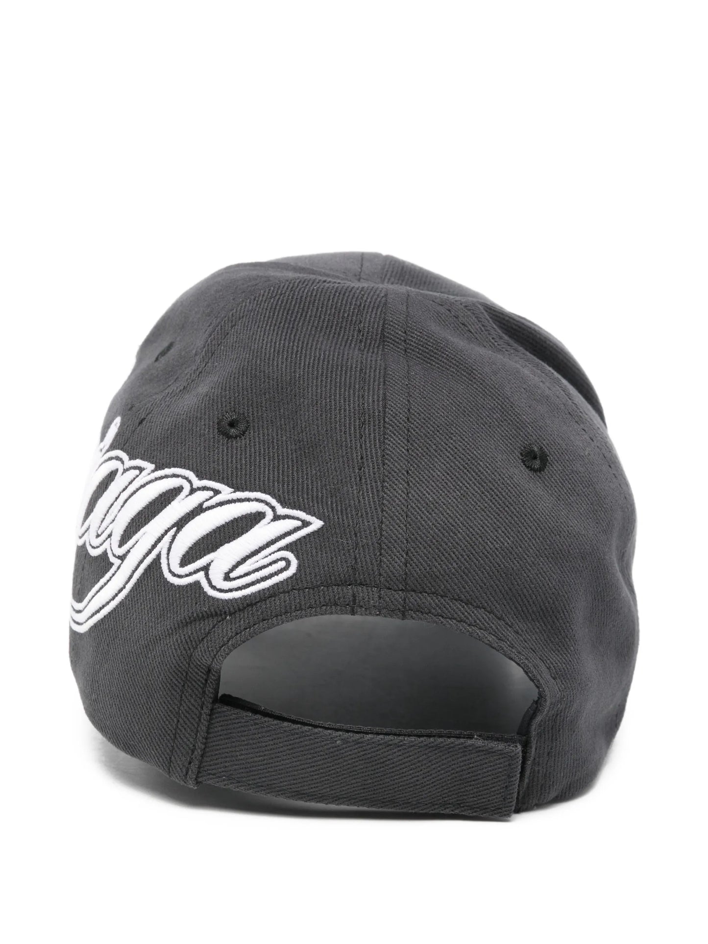 Cursive script logo drill cotton cap