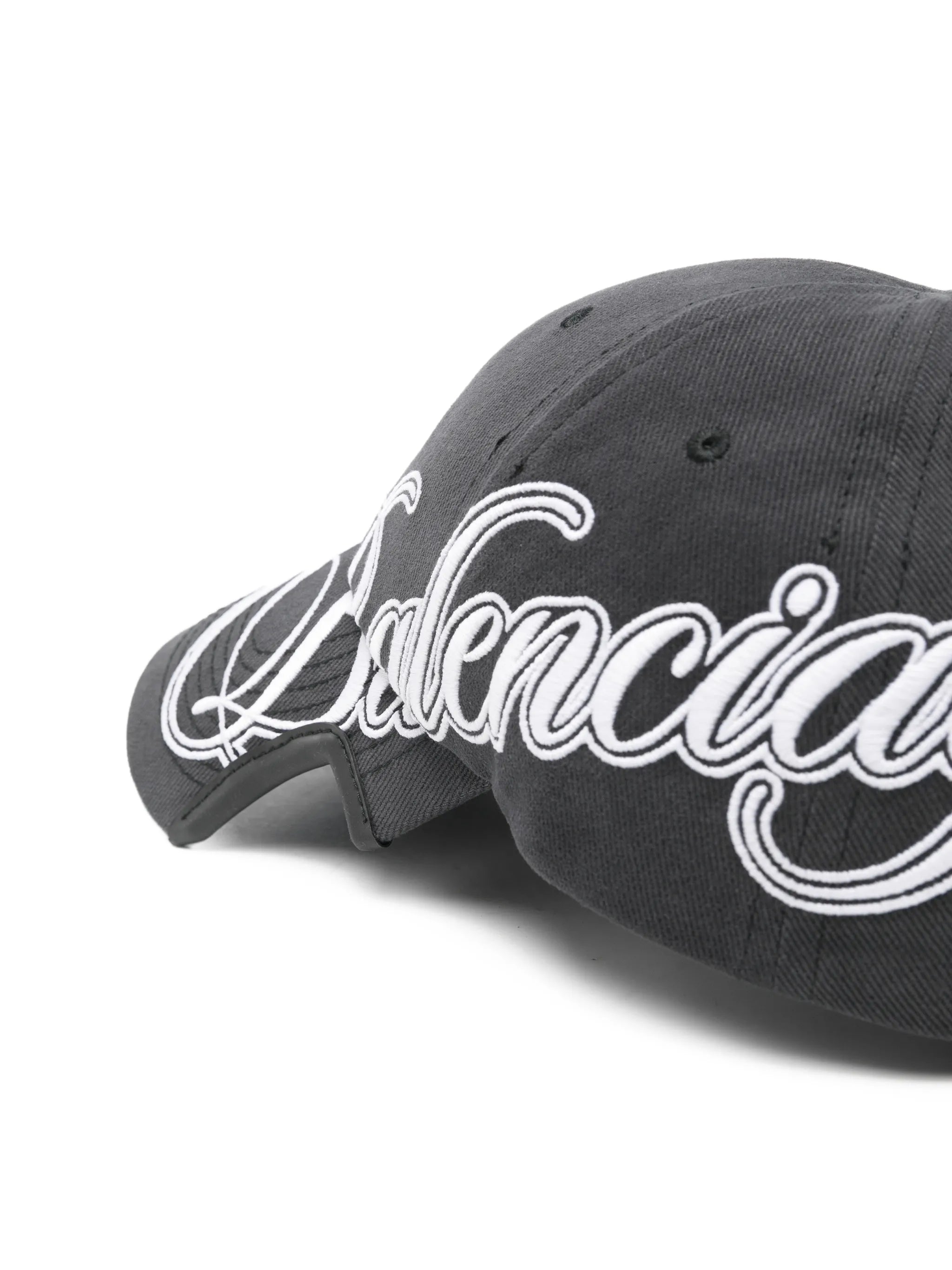 Cursive script logo drill cotton cap
