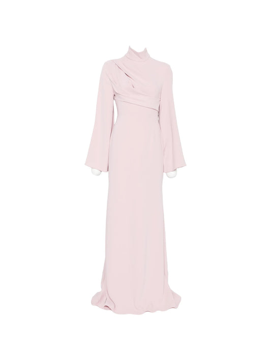 Swinton draped long-sleeves maxi dress