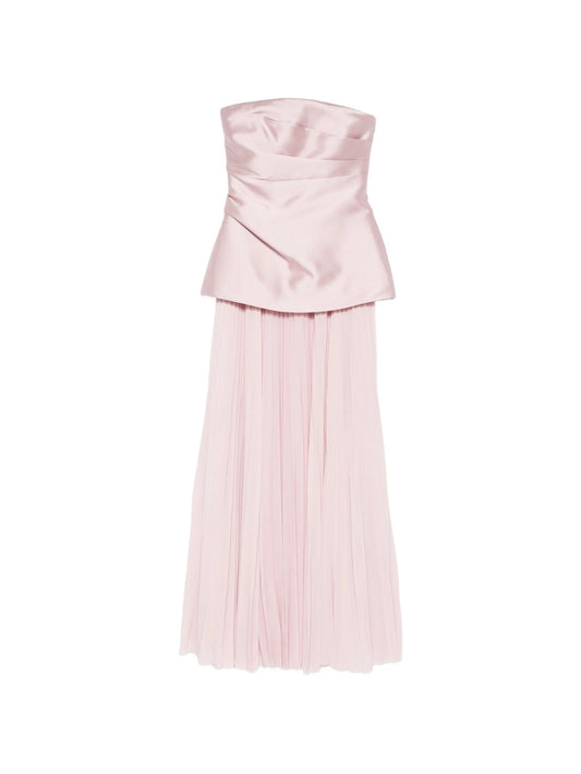Claudette pleated maxi dress