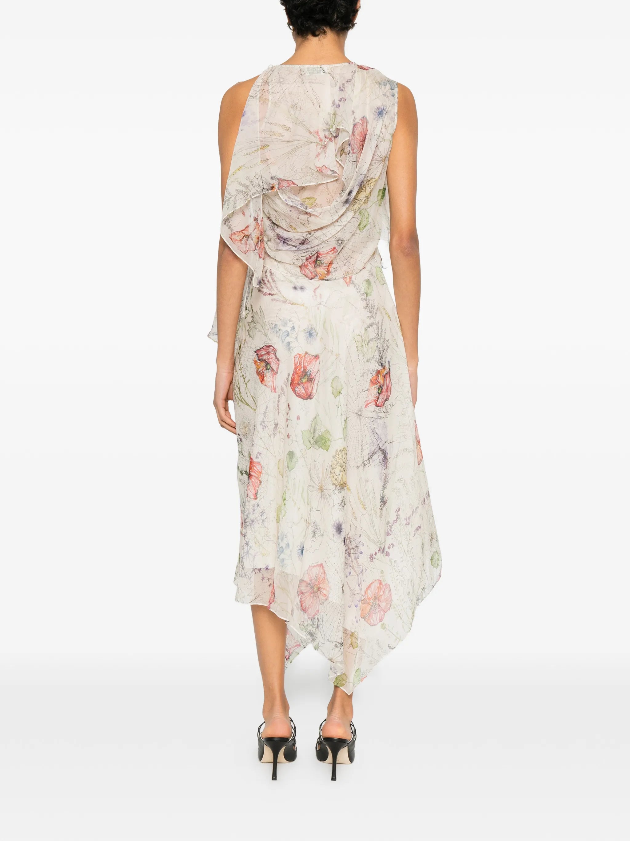 floral-print midi dress
