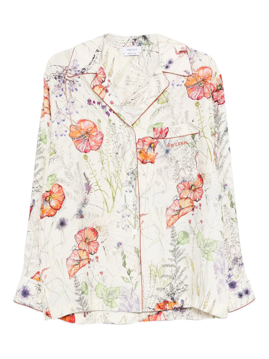 floral-print shirt