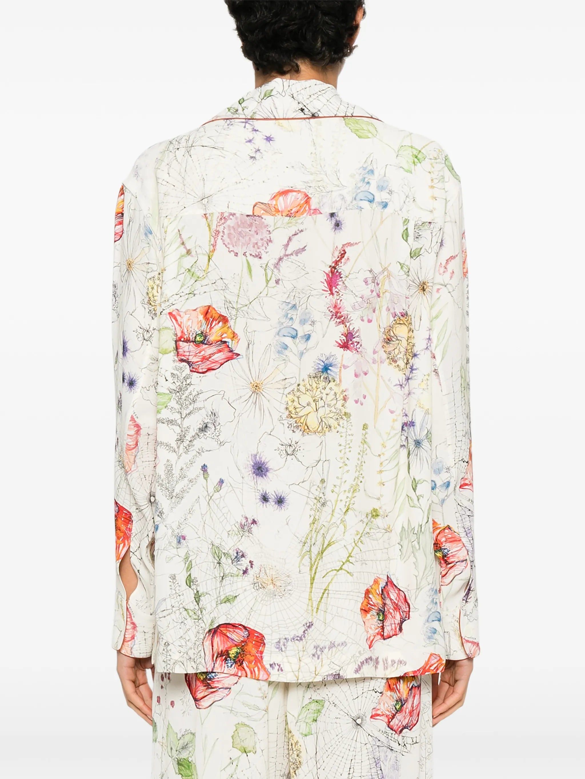 floral-print shirt