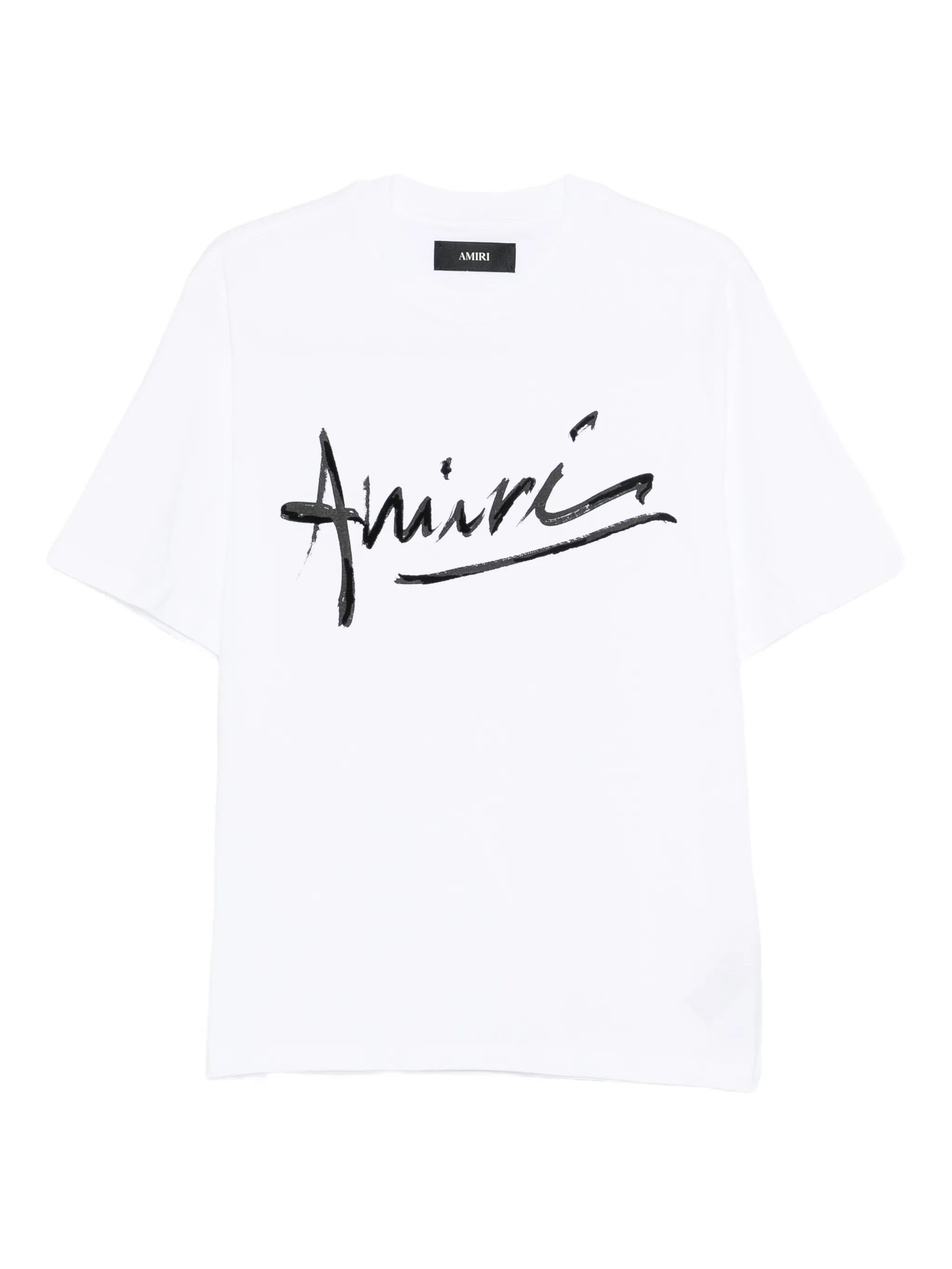 Script crew-neck short-sleeve T-shirt