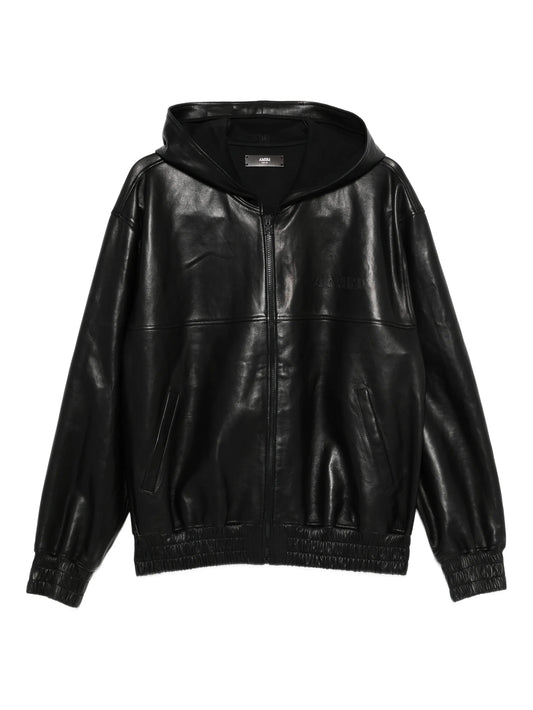 leather zip jacket
