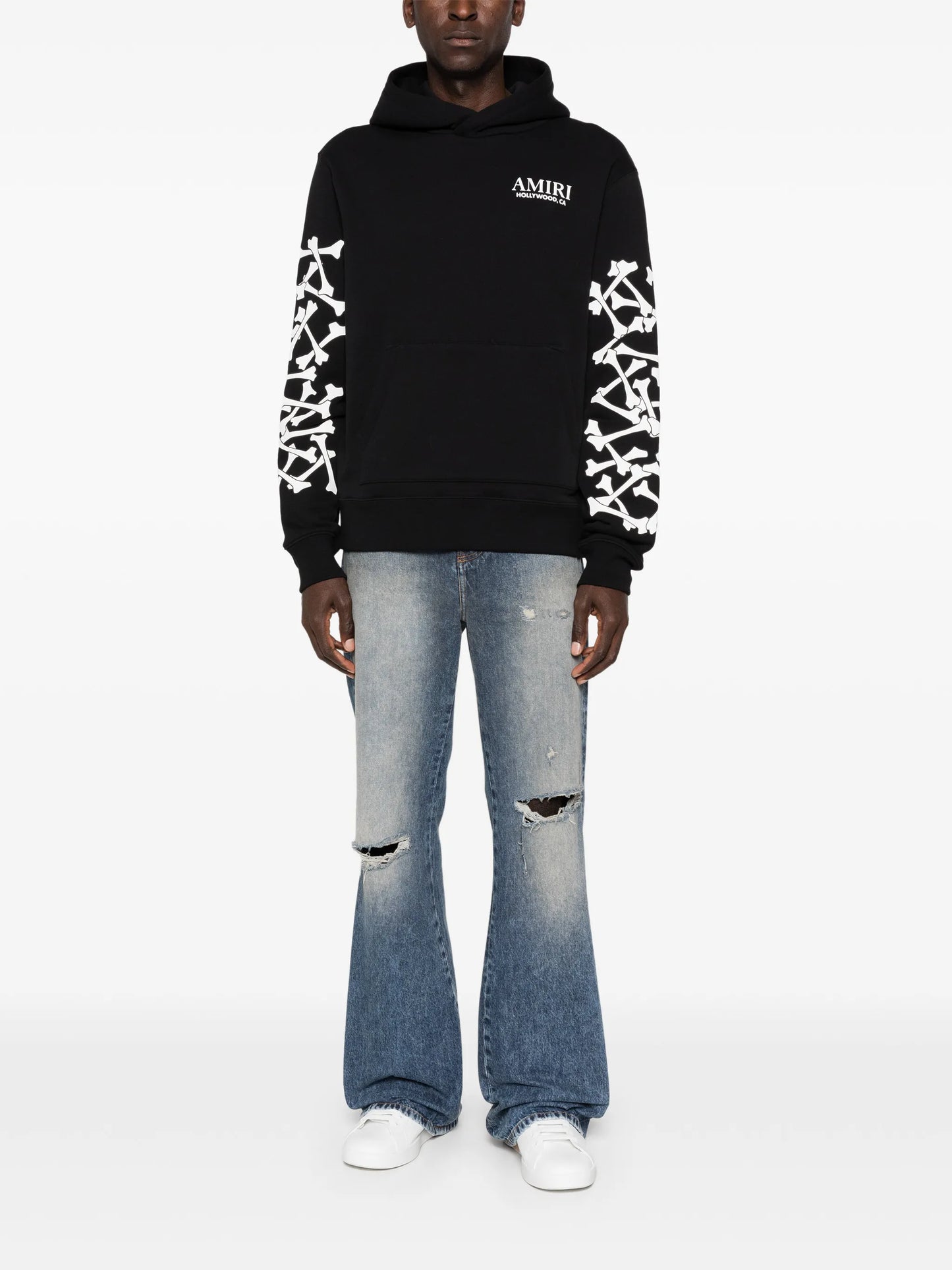 Bones Stacked long-sleeve hoodie