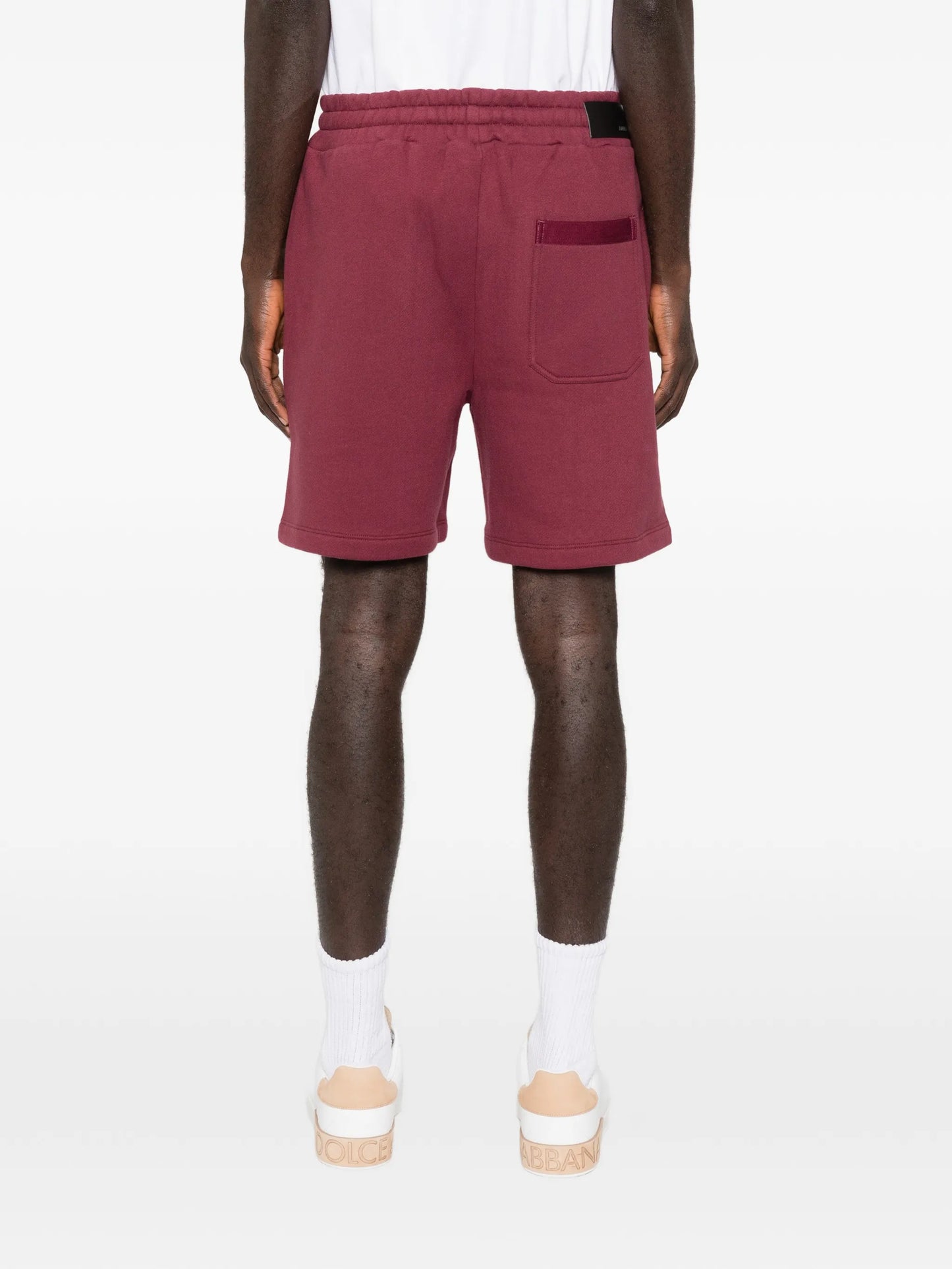 drawstring logo-embroidery track shorts