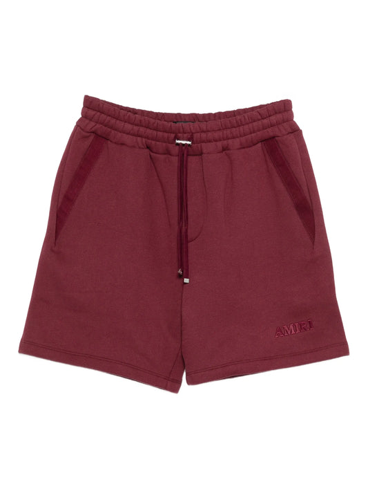 drawstring logo-embroidery track shorts