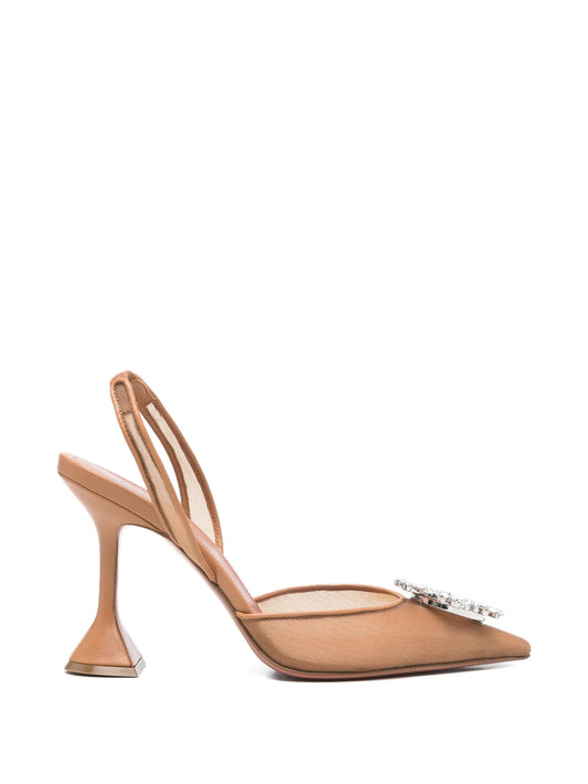 Begum point-toe slingback pumps