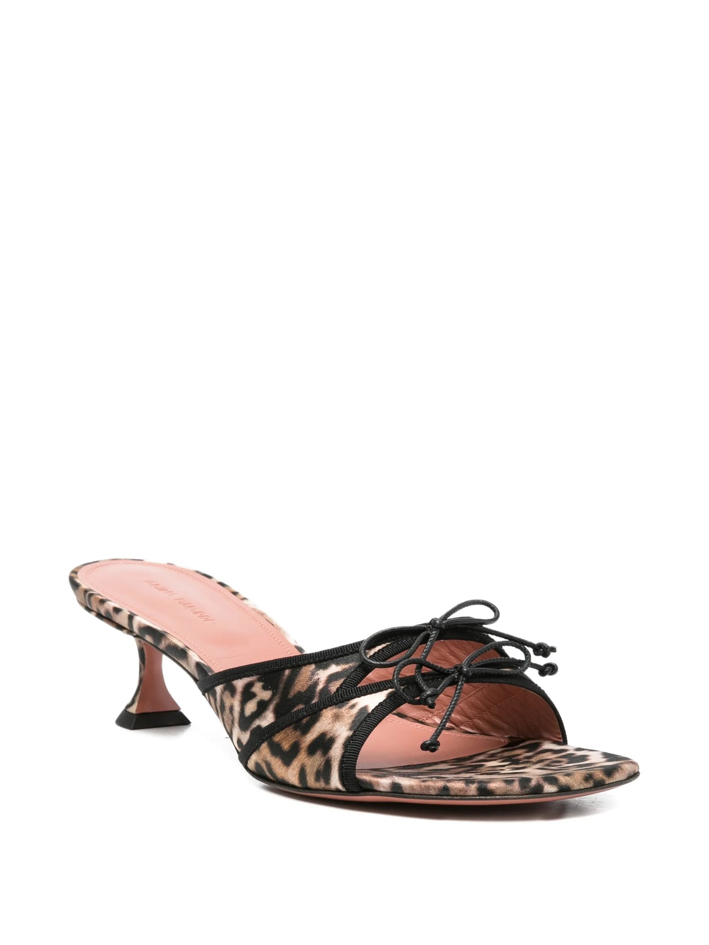 Eleonora leopard-print tie-detail mules