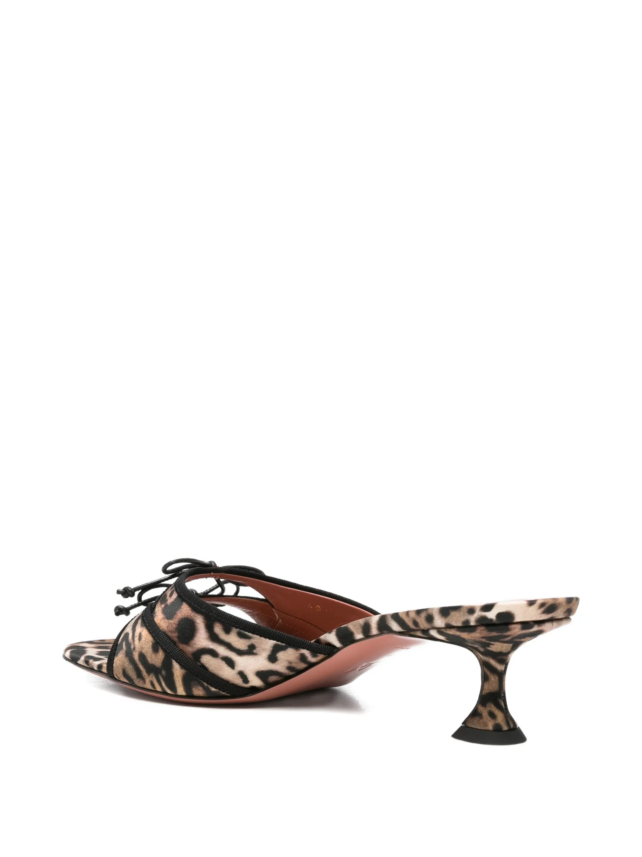Eleonora leopard-print tie-detail mules