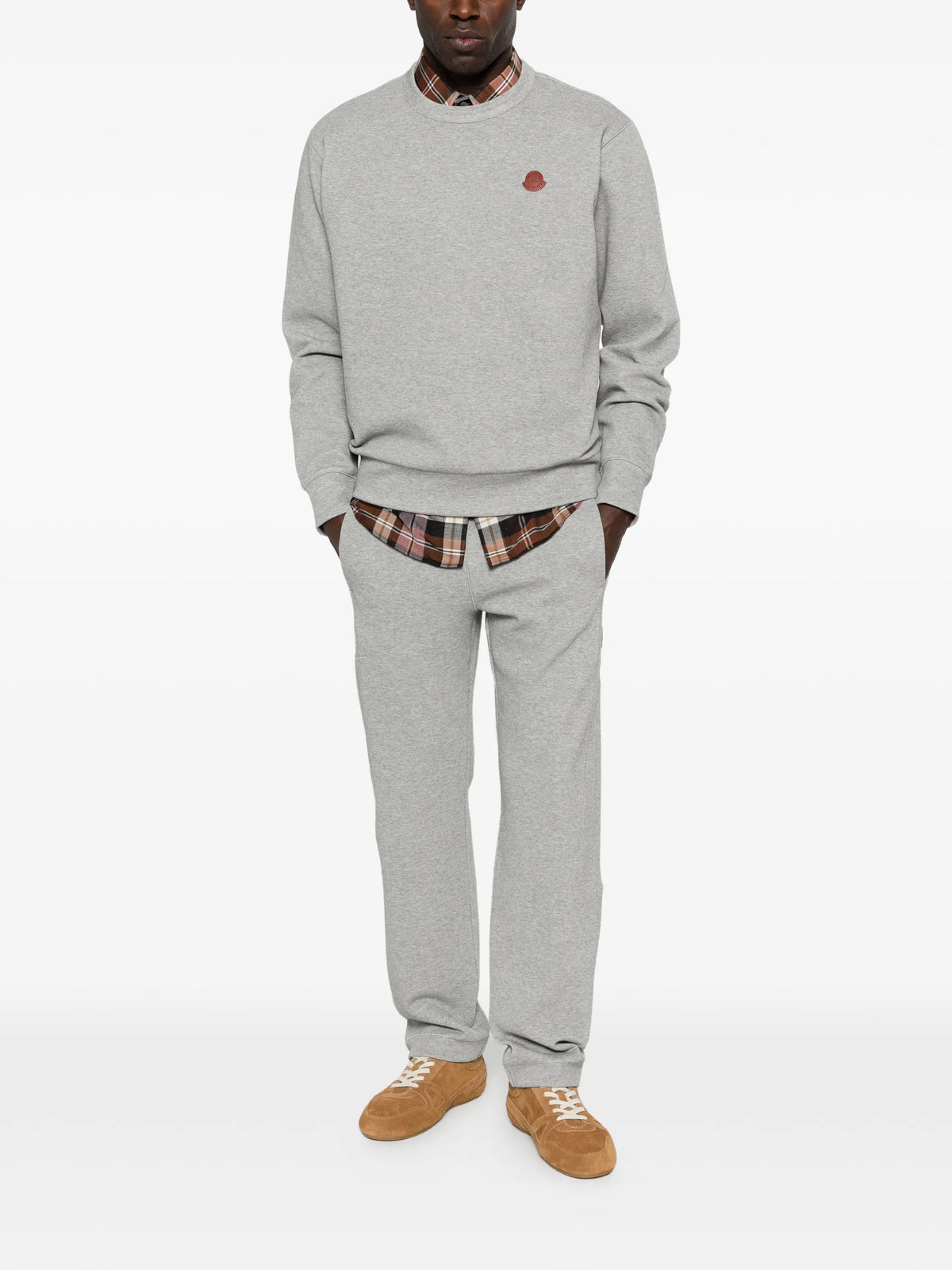 stitch-detailed sweat-trousers