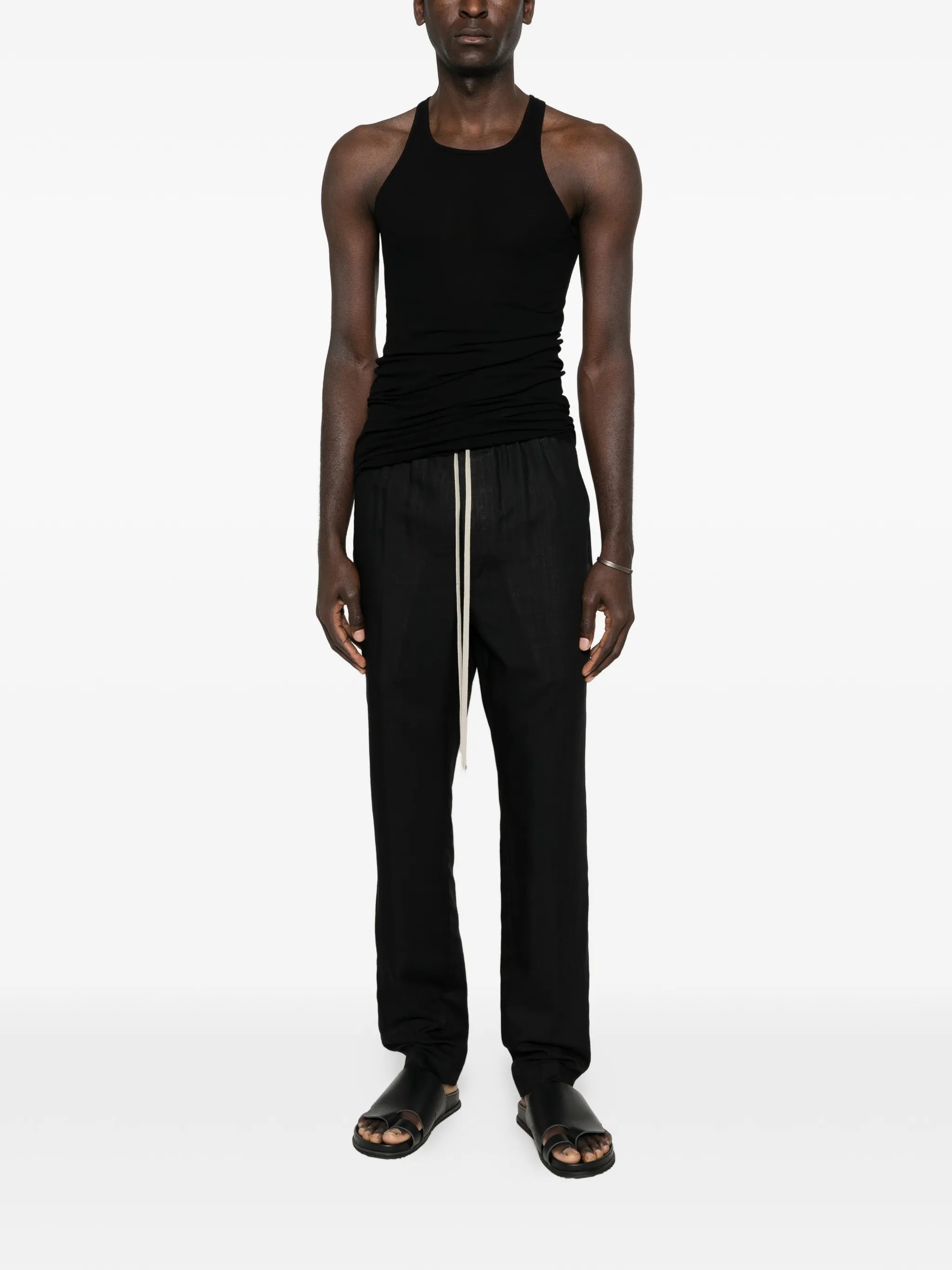 drawstring slim trousers