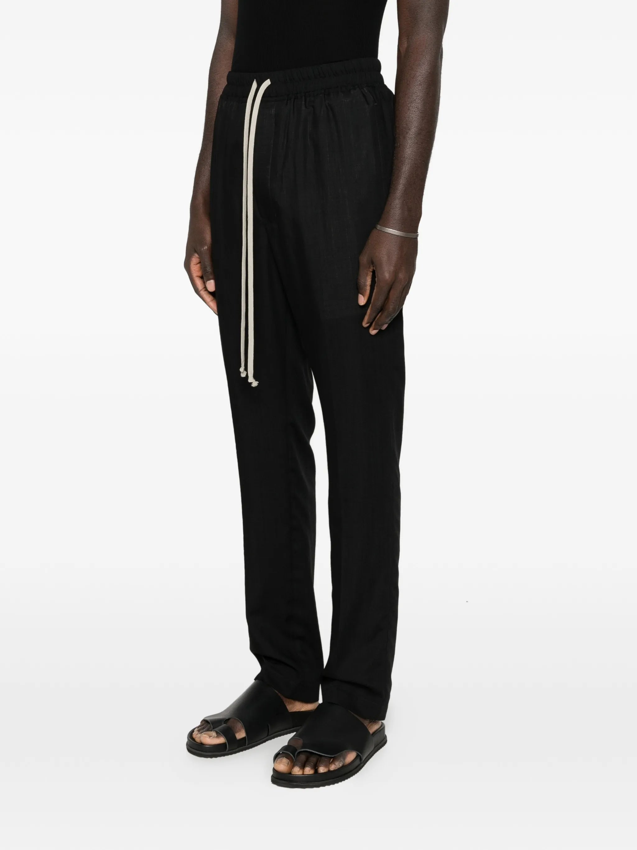 drawstring slim trousers