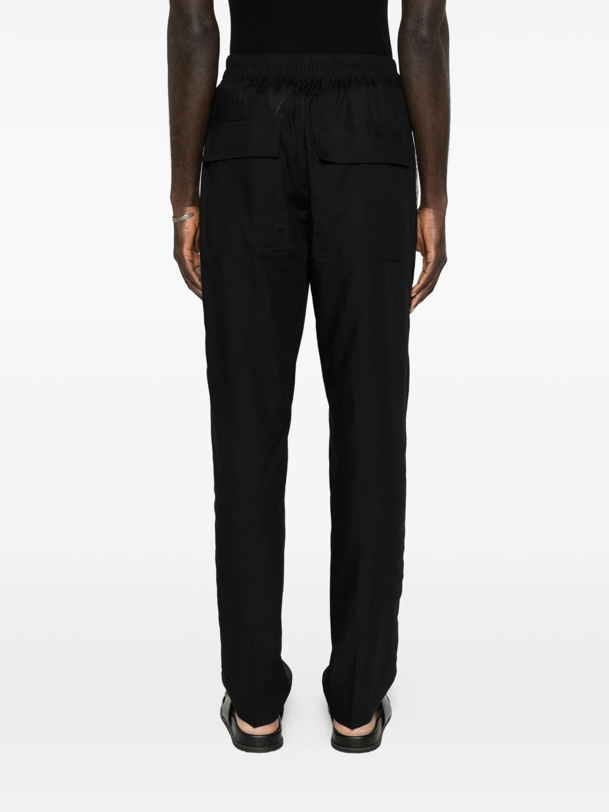 drawstring slim trousers