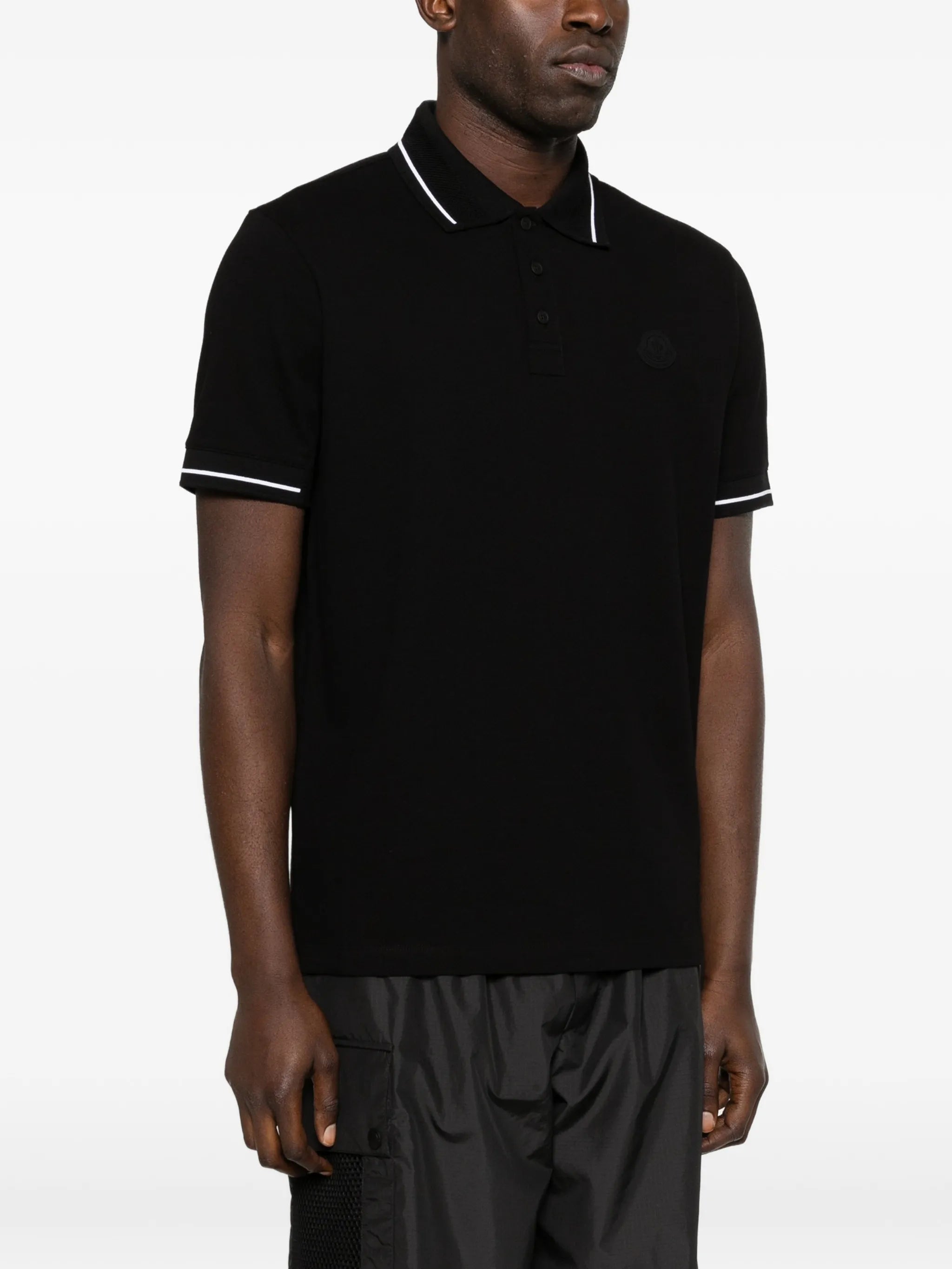 piqué trim polo shirt