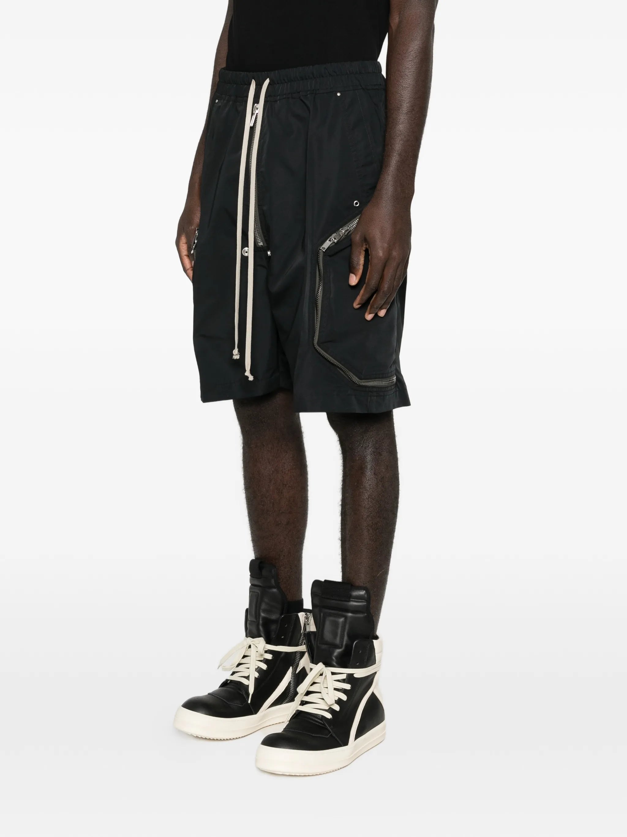 zipped cargo shorts