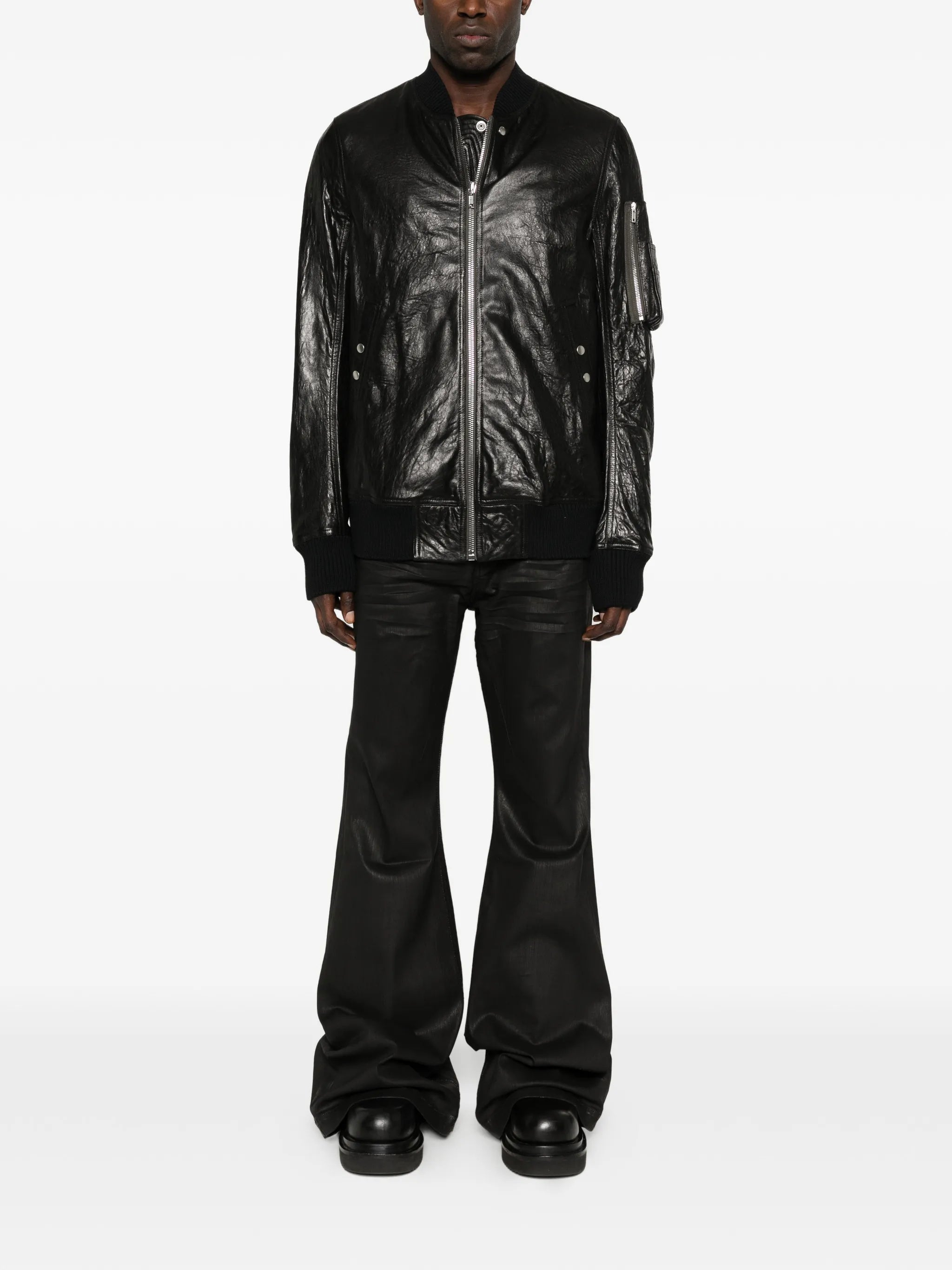 classic flight leather bomber jacket