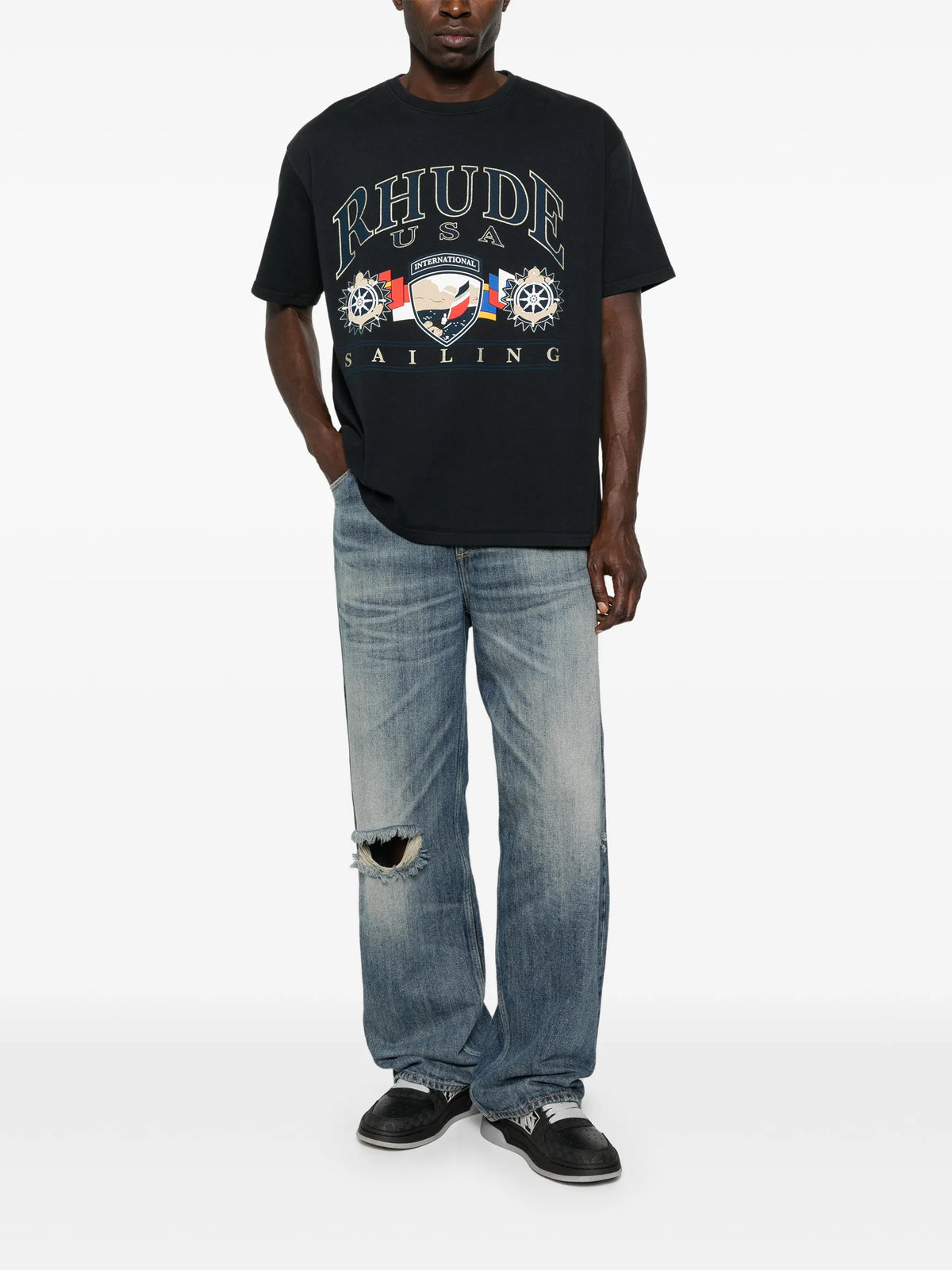 USA sailing icon T-shirt