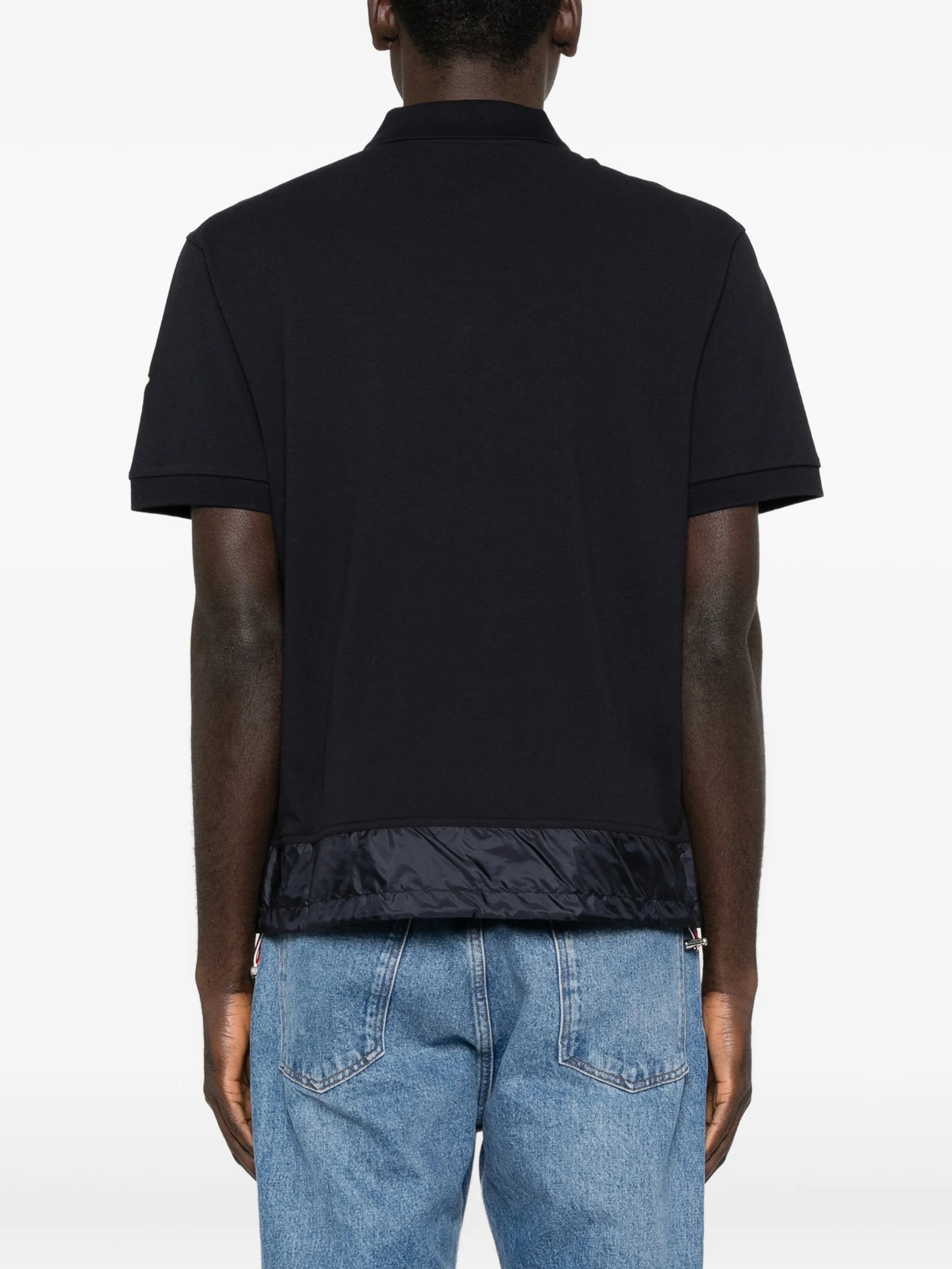 zip piqué polo shirt