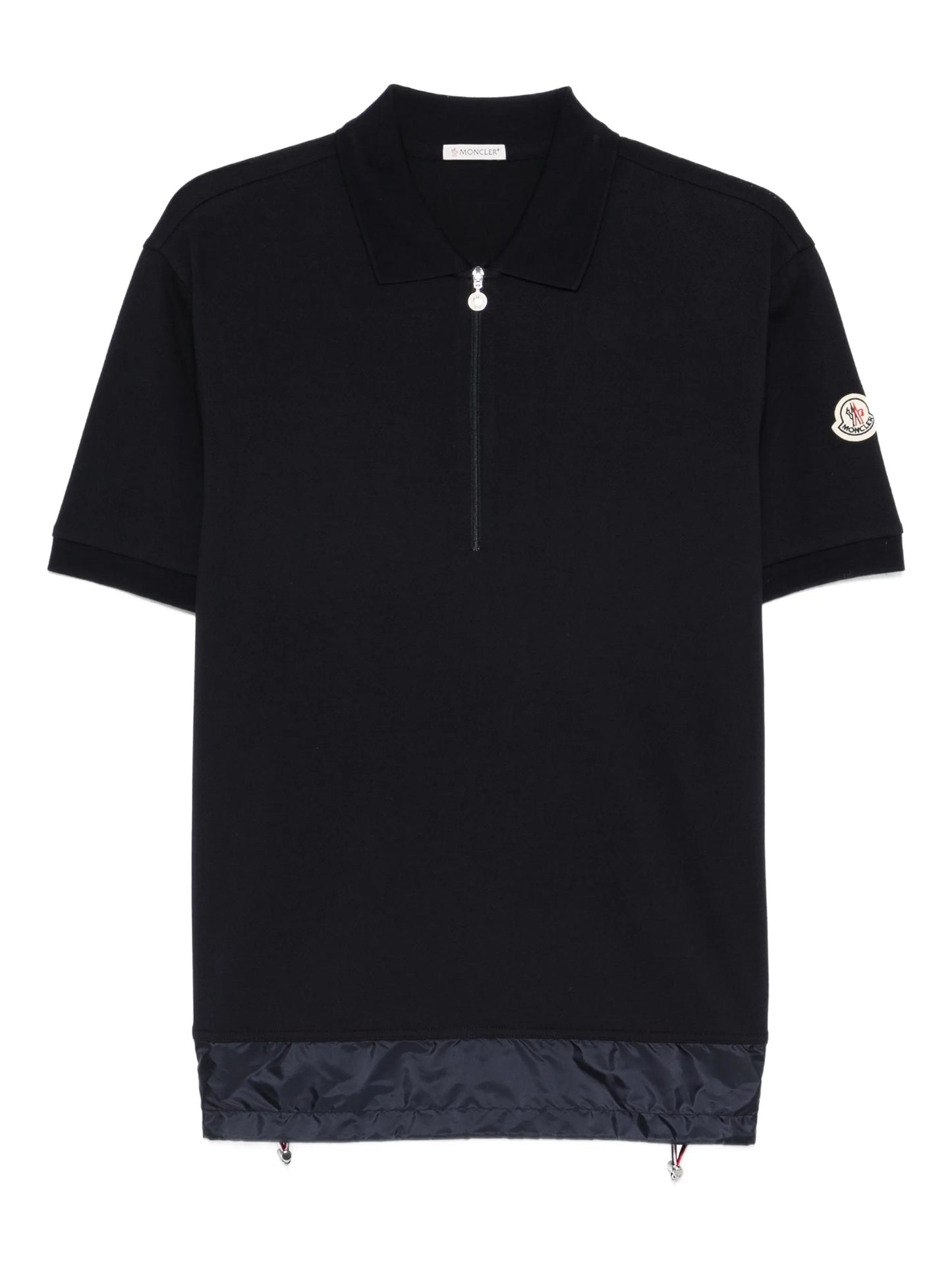zip piqué polo shirt