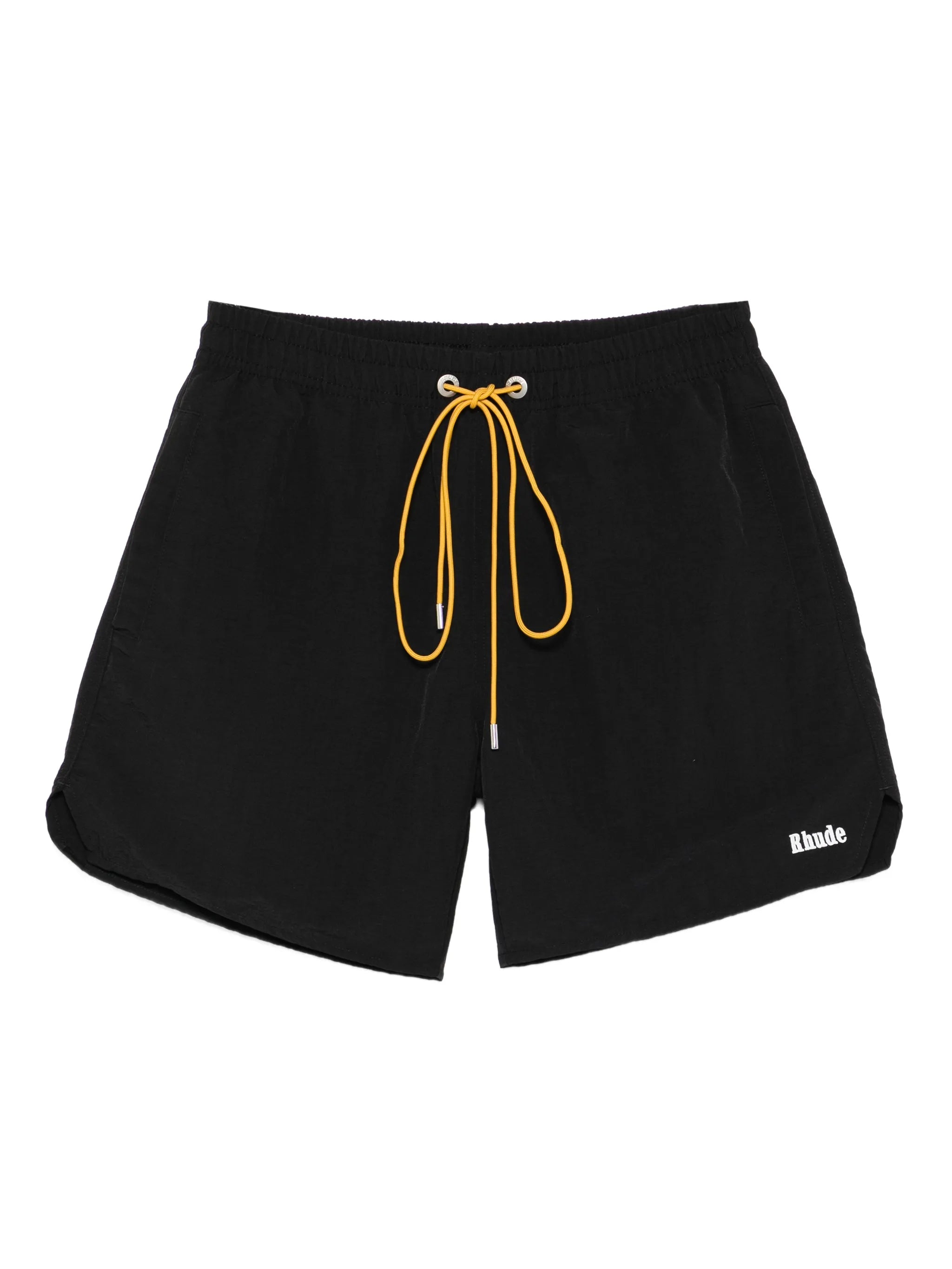 logo-embroidered drawstring swim shorts