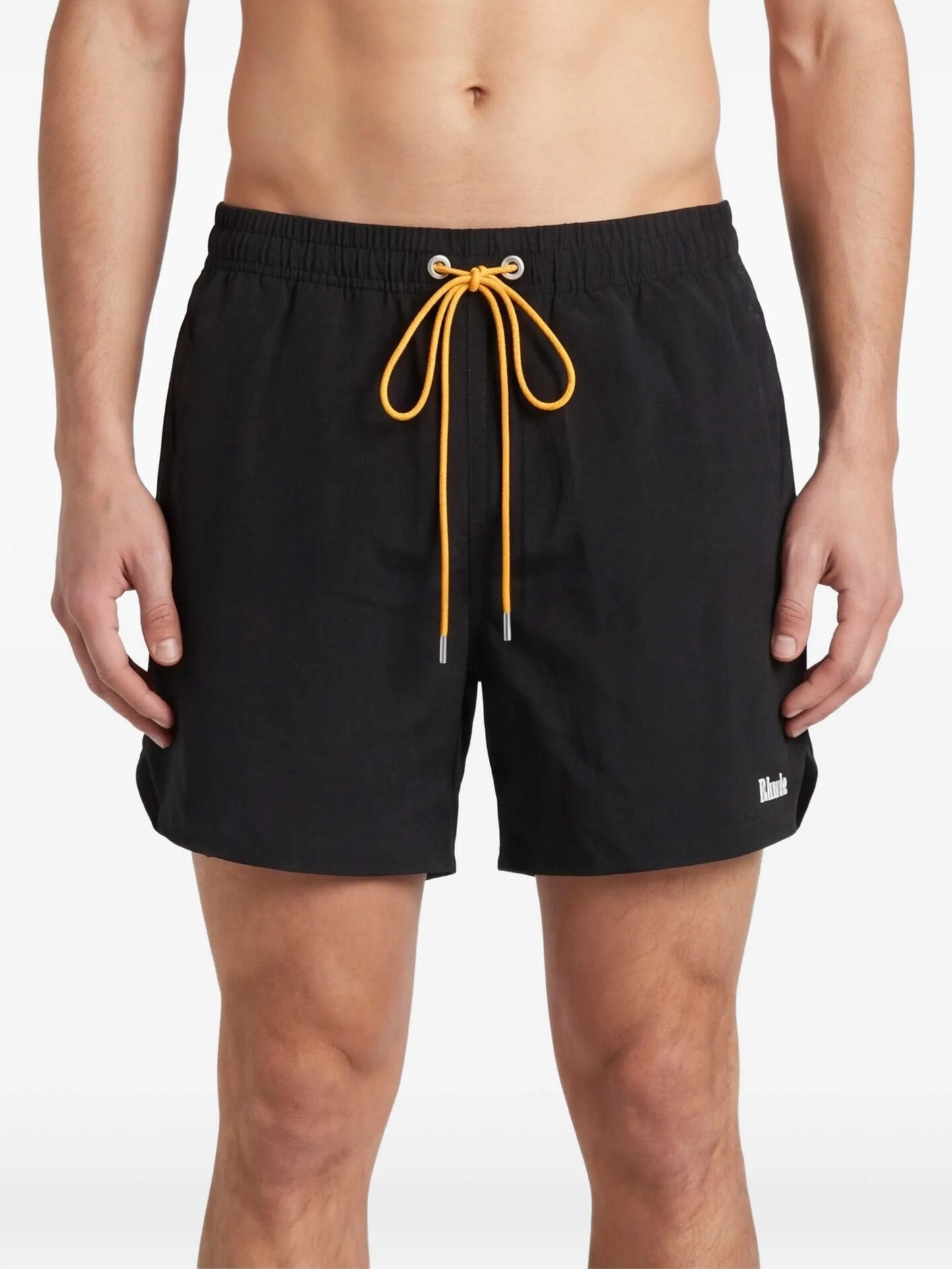 logo-embroidered drawstring swim shorts