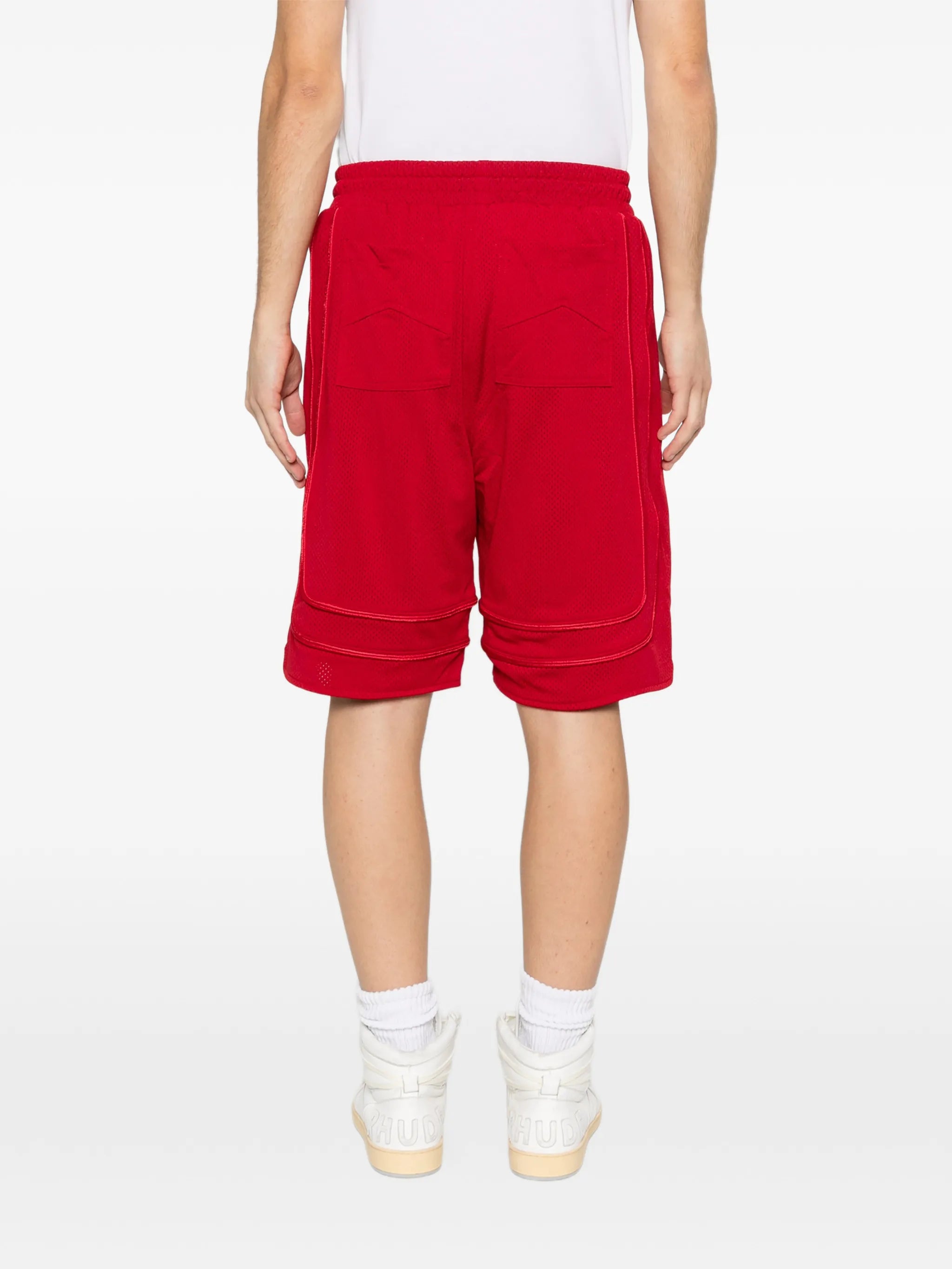 collegiate logo mesh shorts
