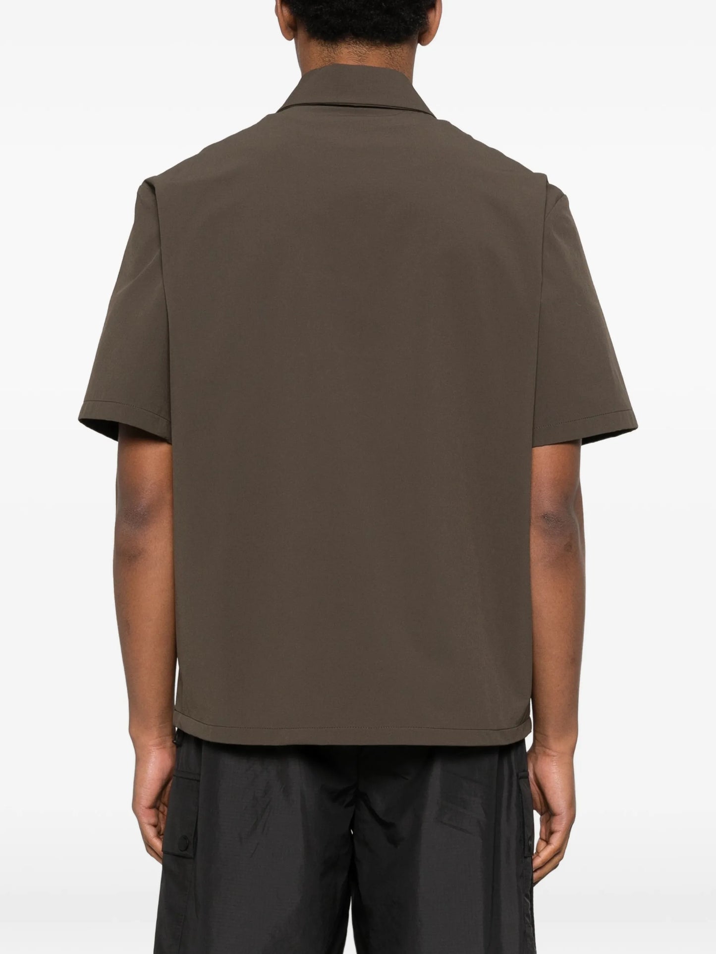 half-zip short-sleeve polo shirt