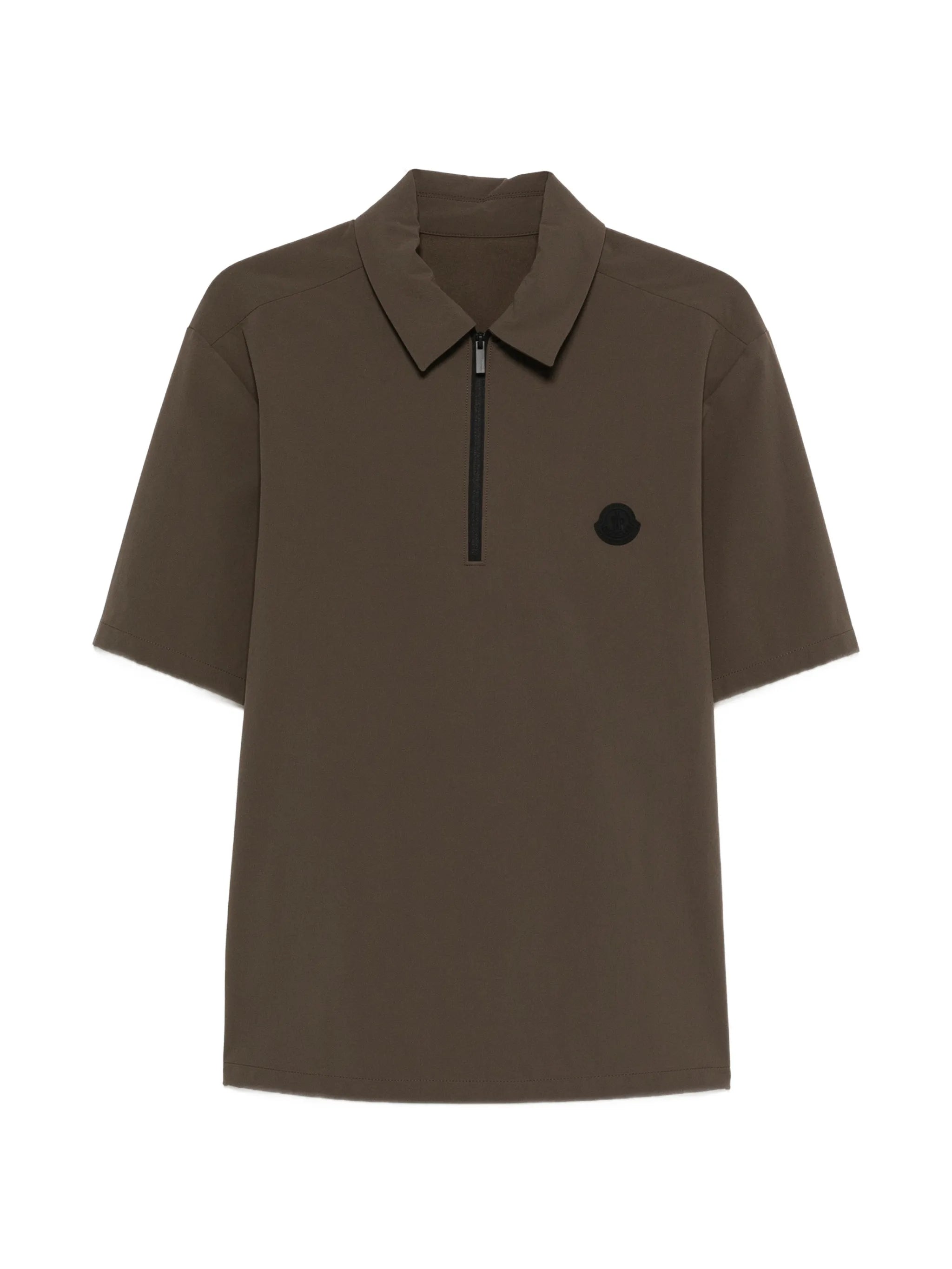 half-zip short-sleeve polo shirt
