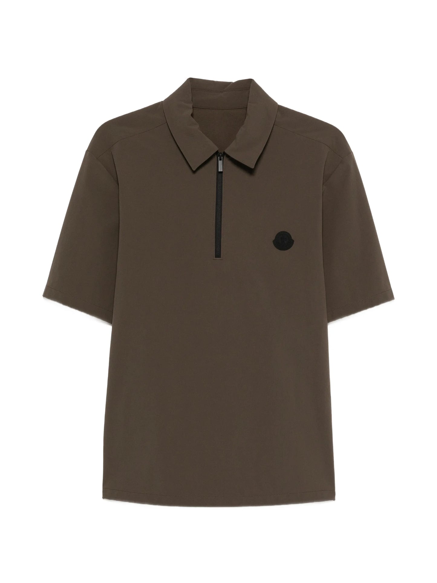 half-zip short-sleeve polo shirt
