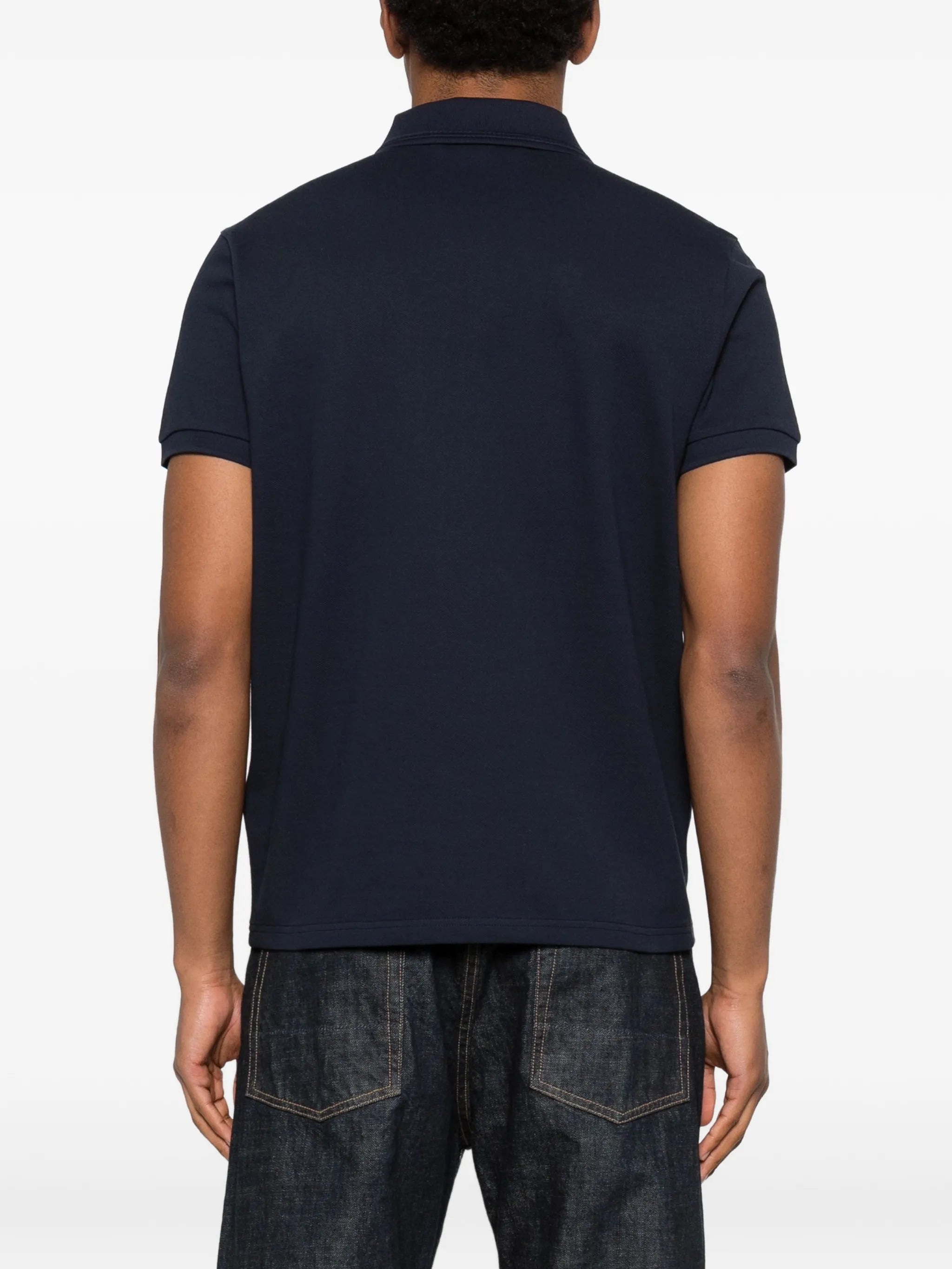 logo-patch polo shirt