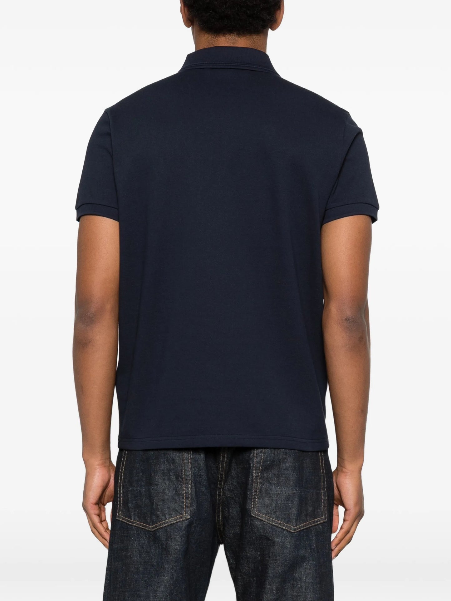 logo-patch polo shirt