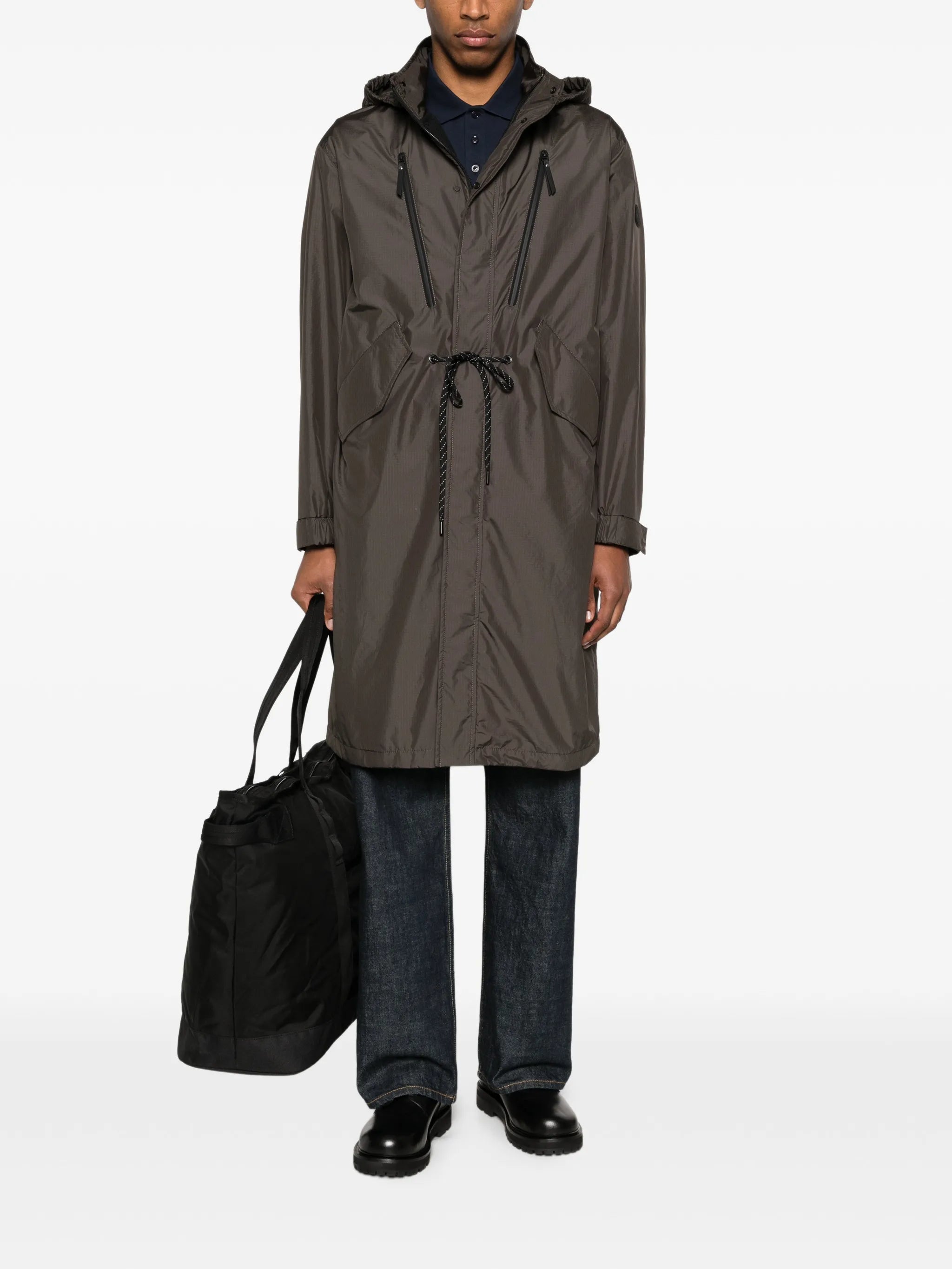 logo-patch polo shirt