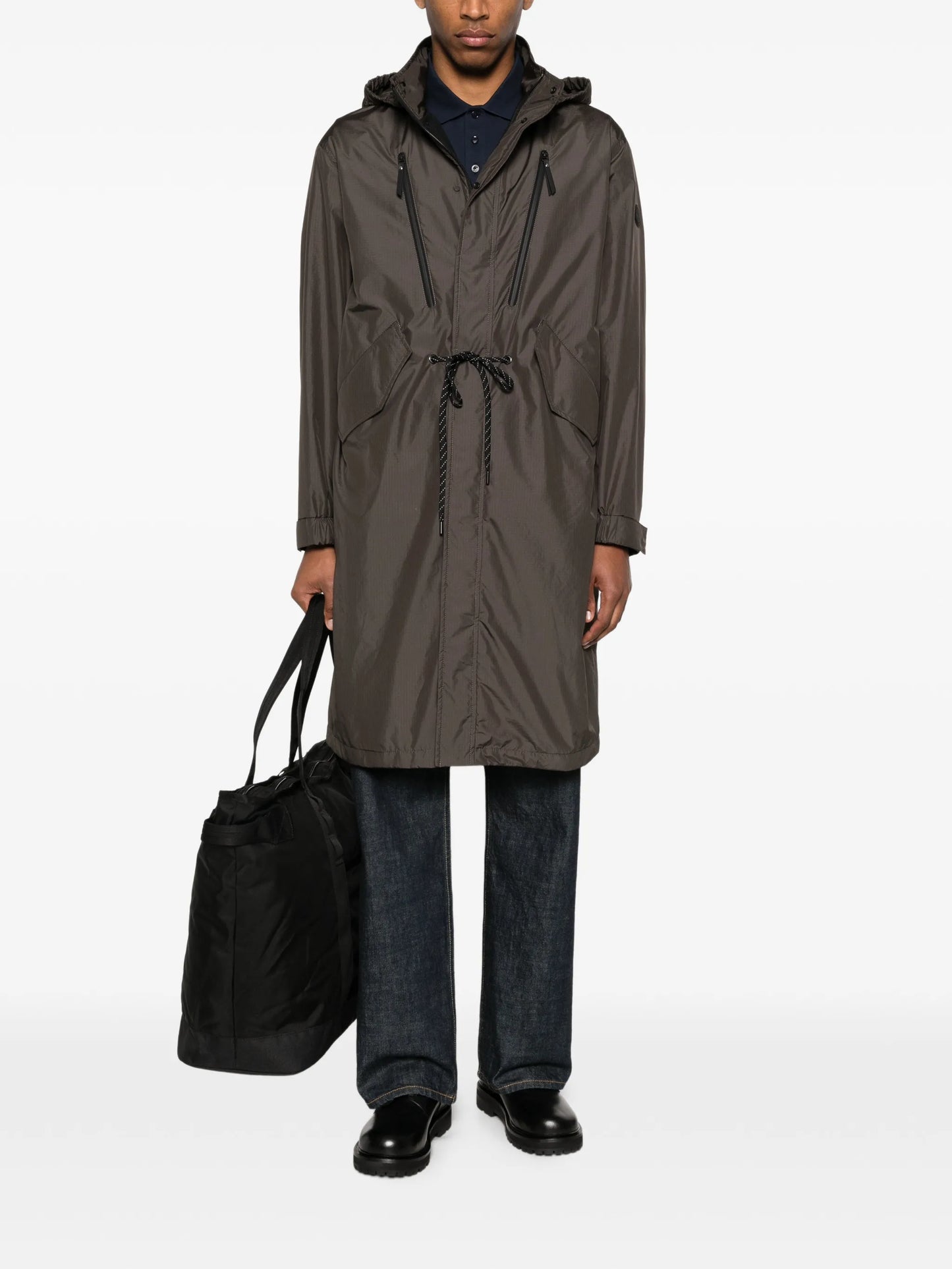 logo-patch polo shirt