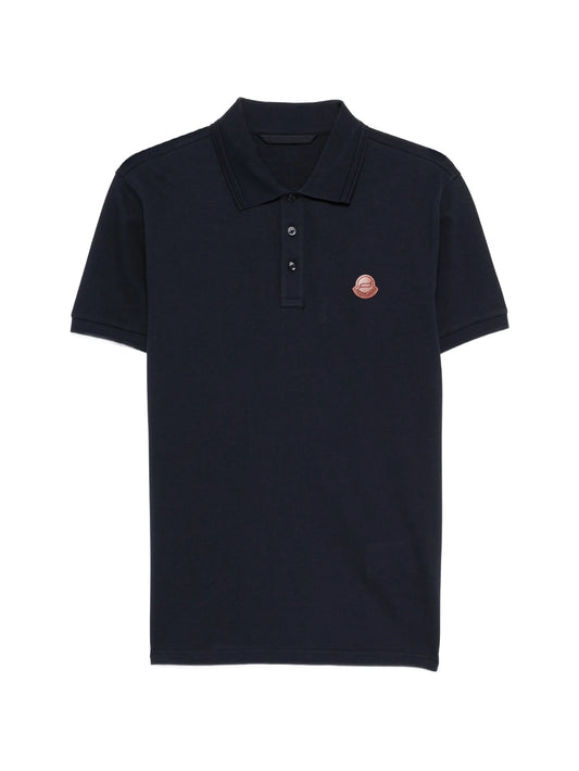 logo-patch polo shirt