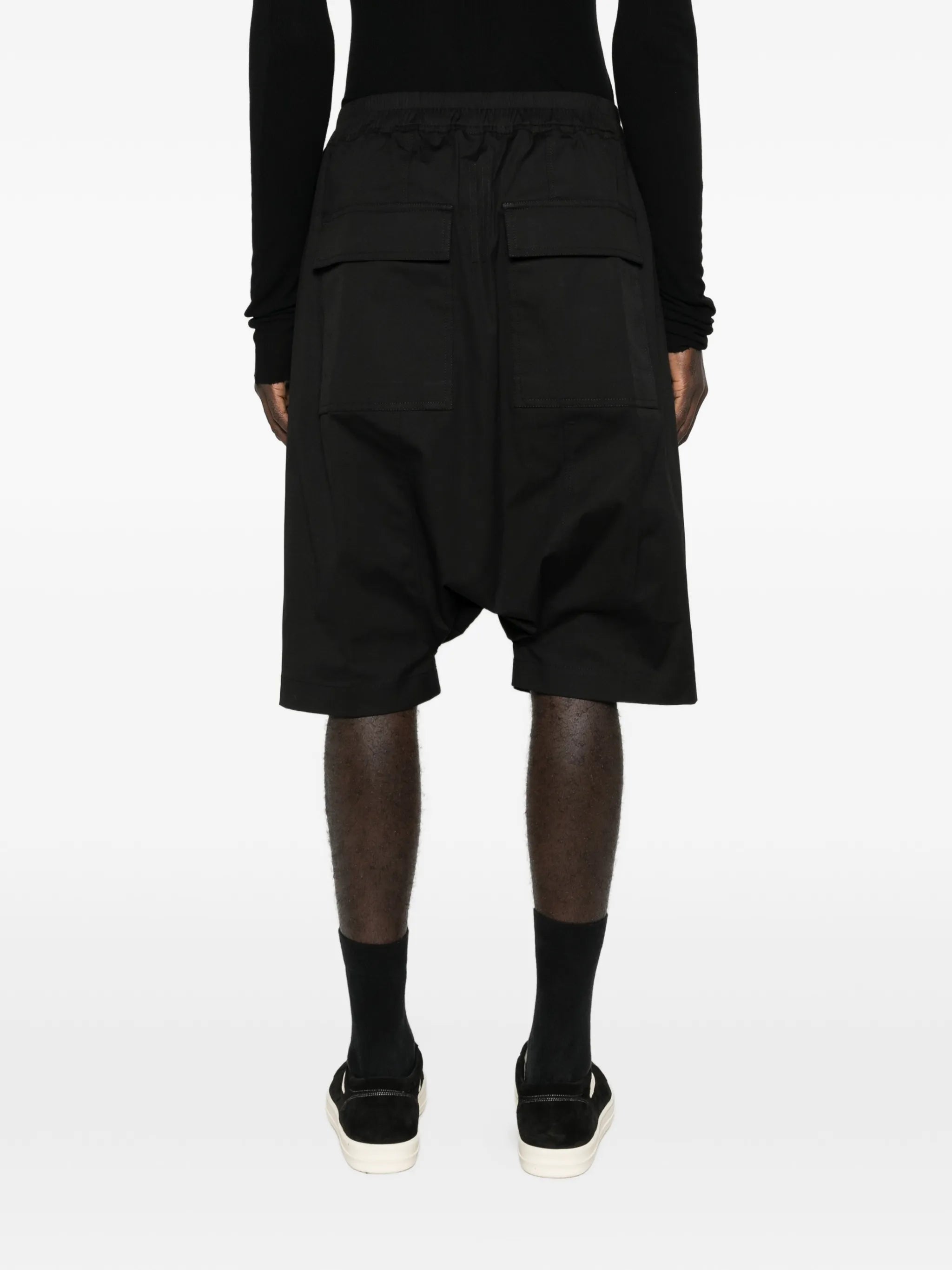 drawstring drop-crotch shorts