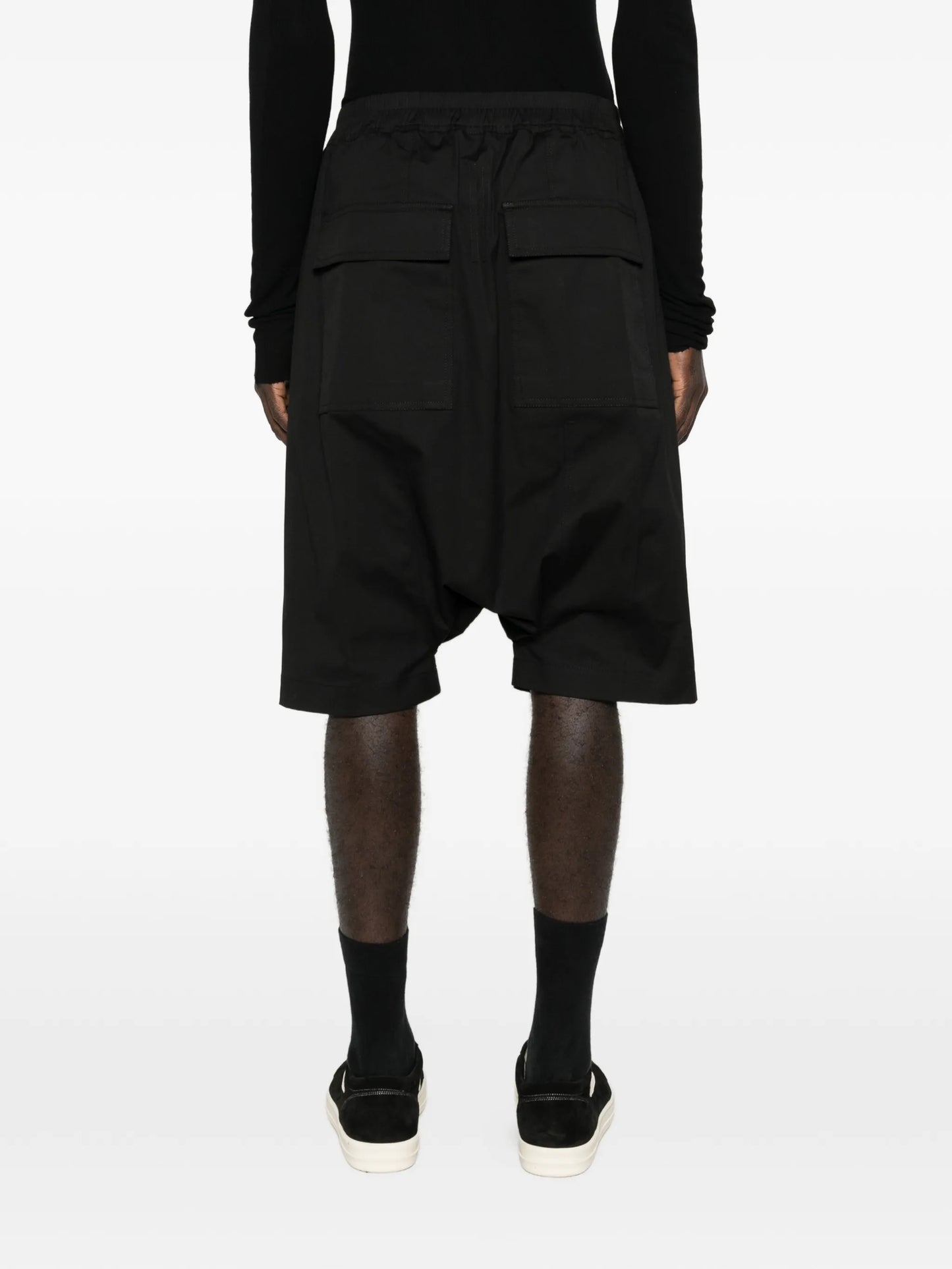 drawstring drop-crotch shorts