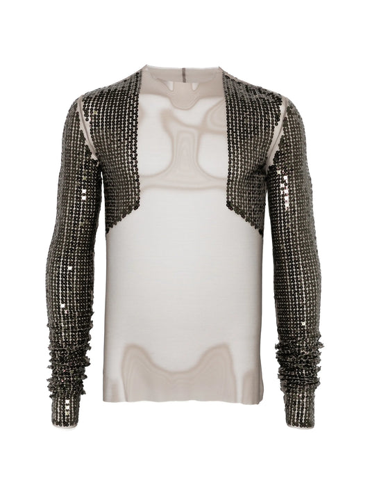 panelled long-sleeve T-shirt