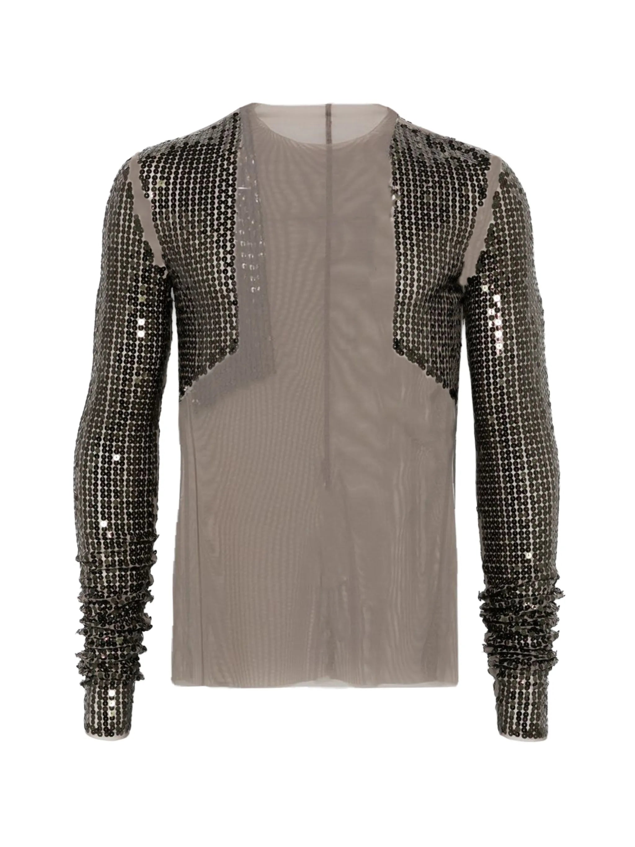 panelled long-sleeve T-shirt
