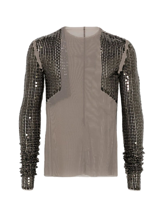 panelled long-sleeve T-shirt